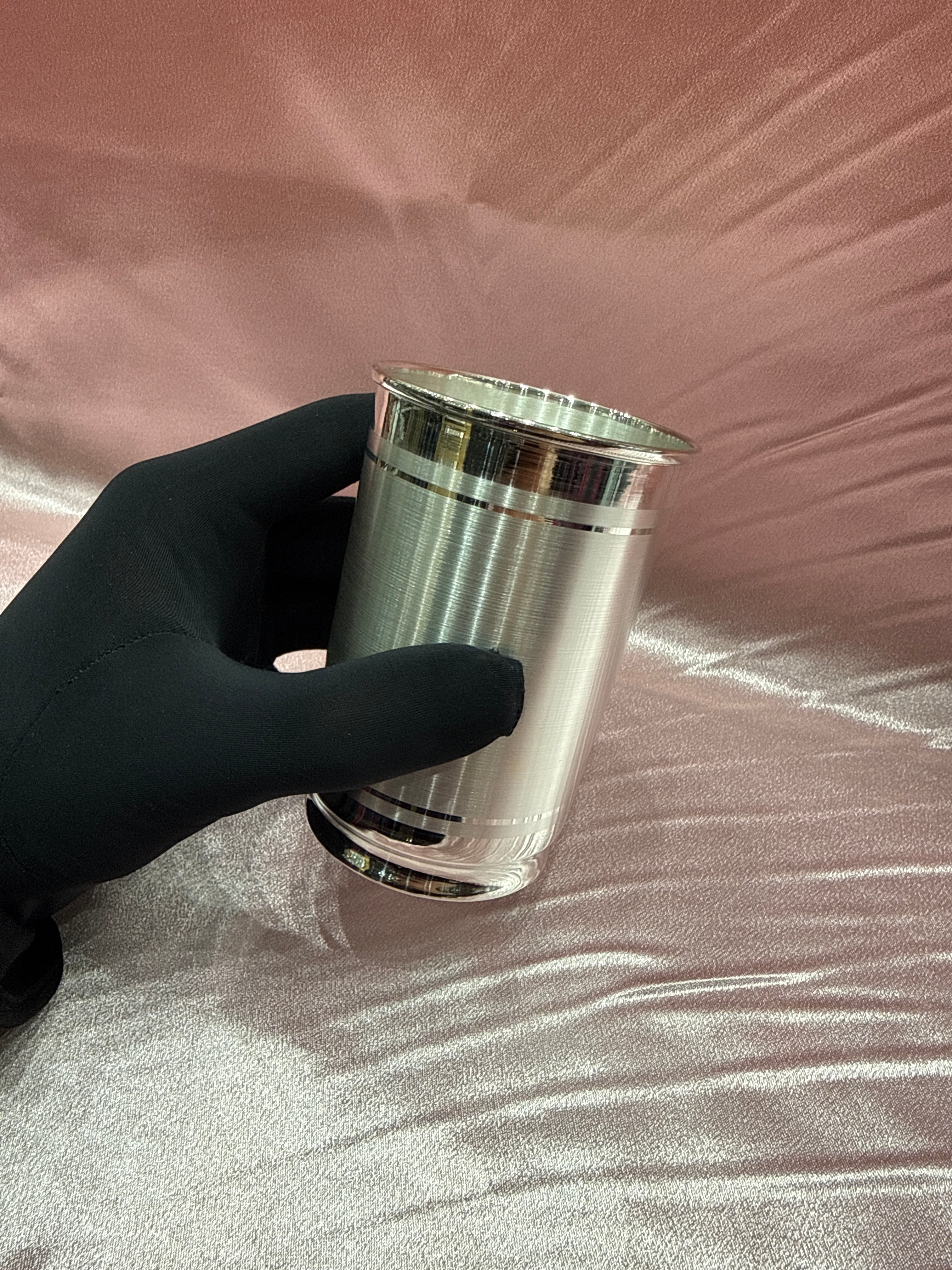 Medium weight plain silver glass