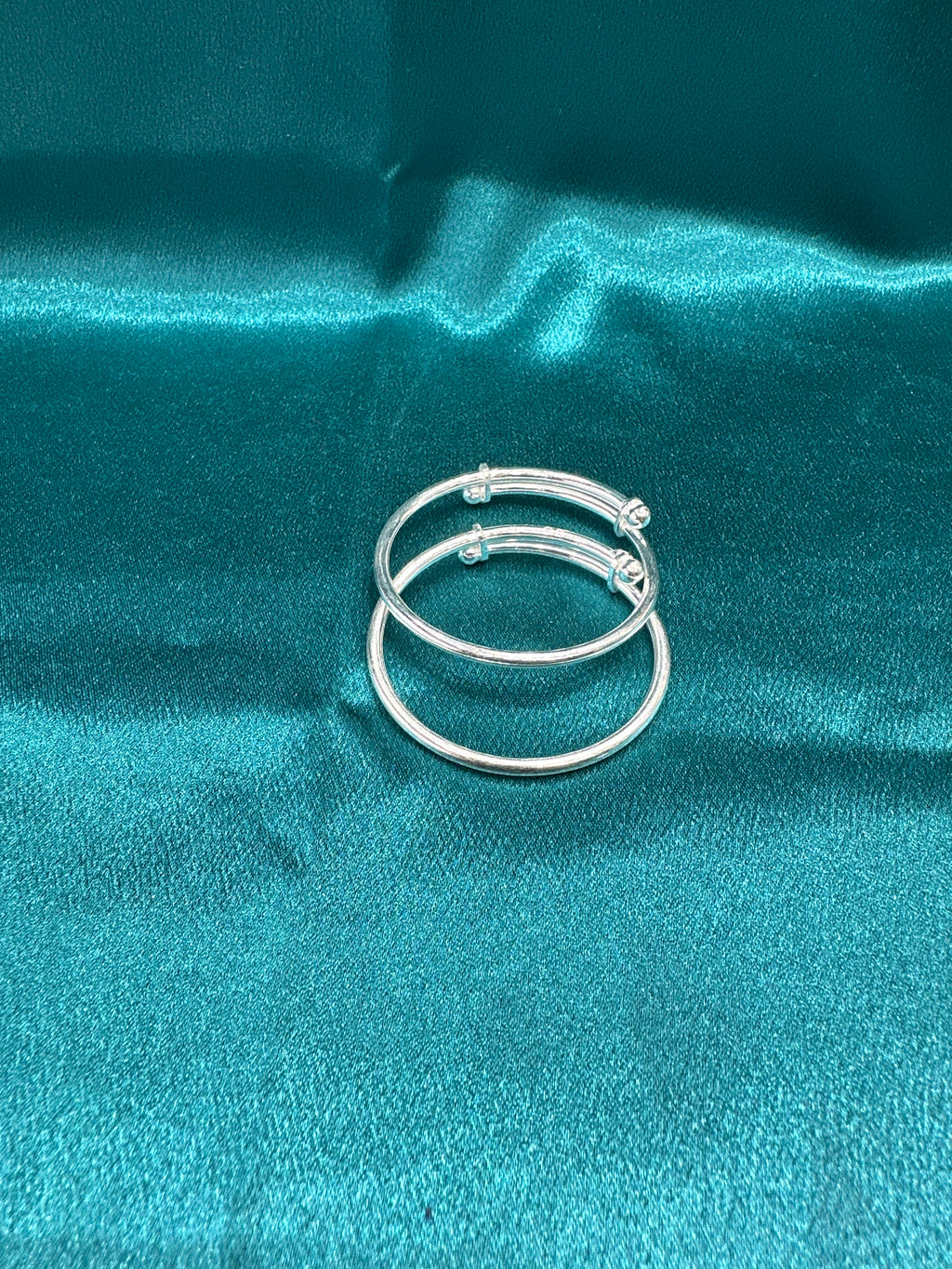 Fancy Silver baby bangles