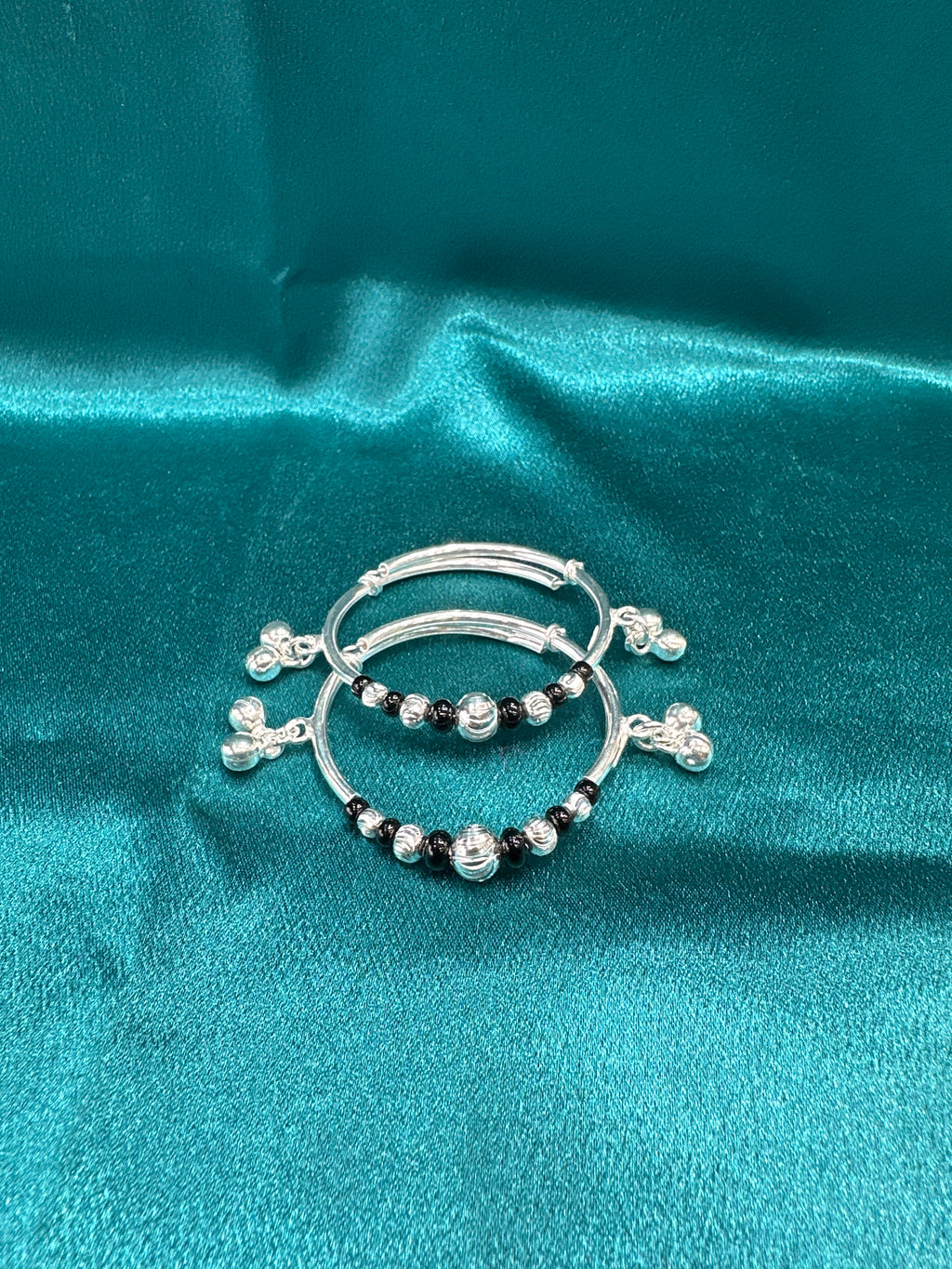 Fancy Silver baby bangles