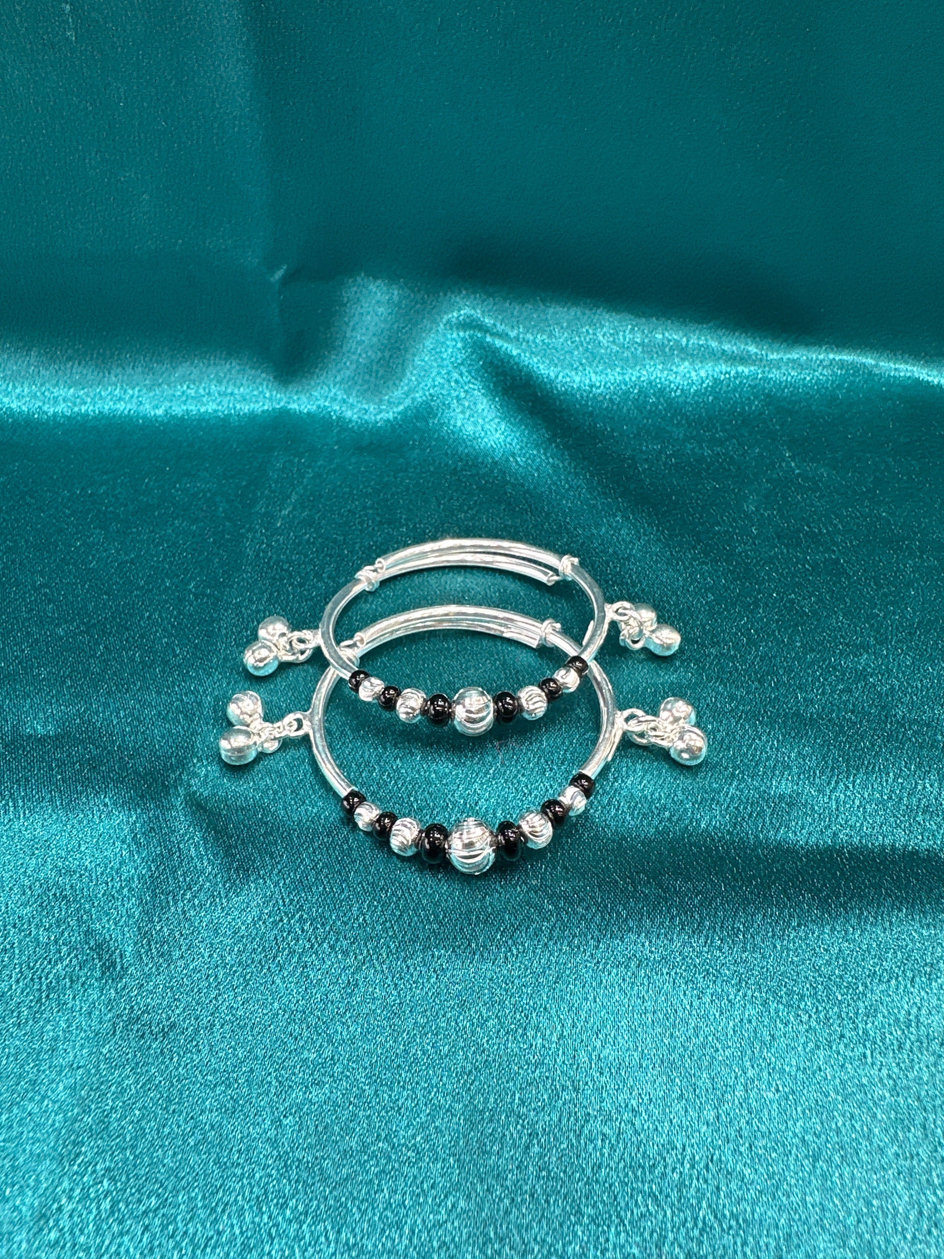 Fancy Silver baby bangles