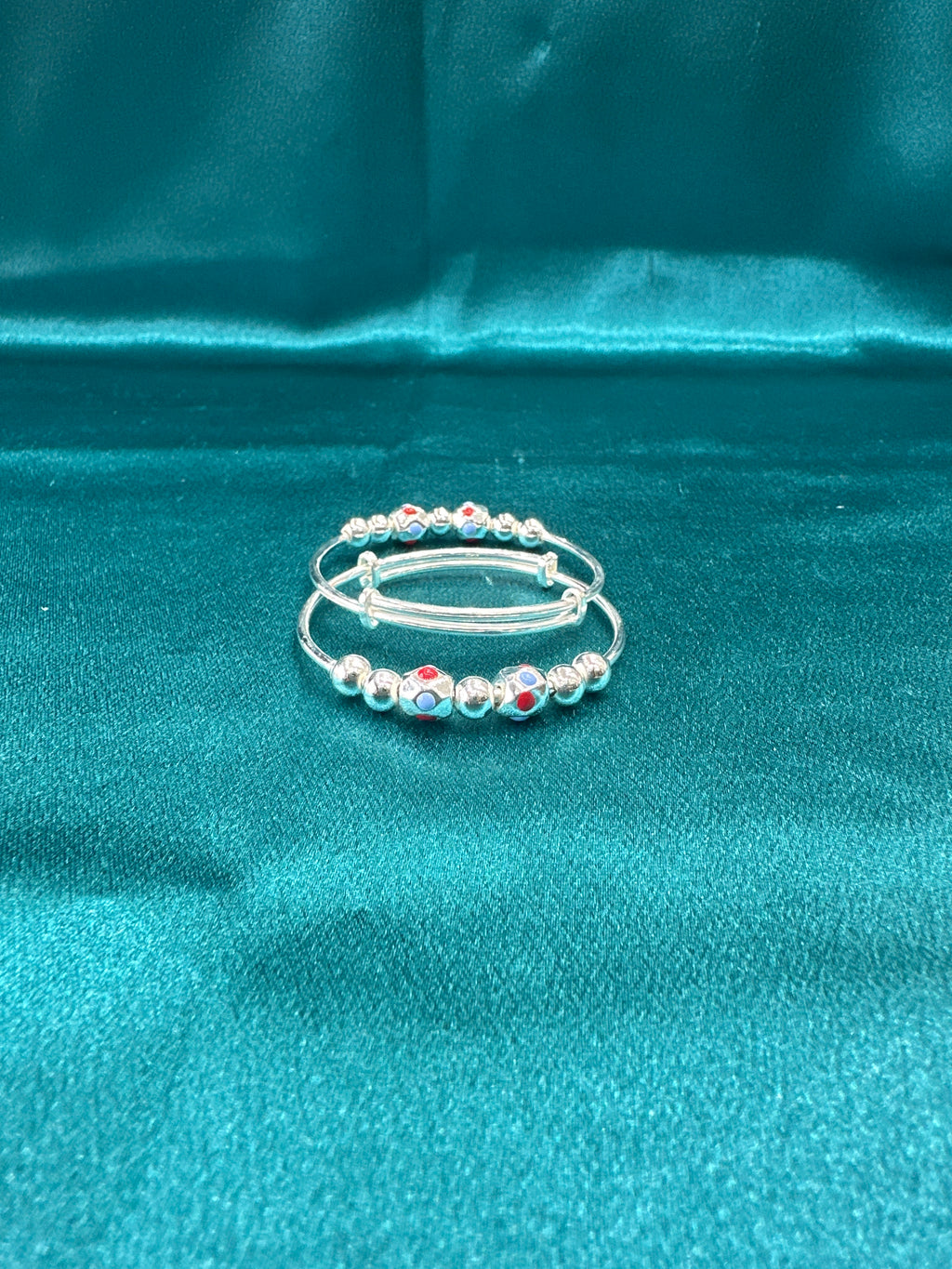 Fancy Silver baby bangles
