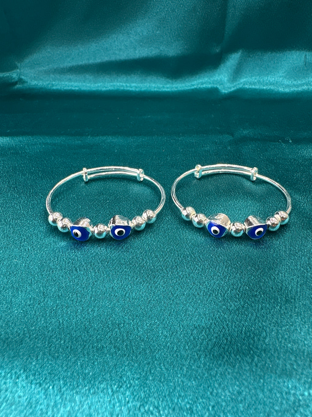 Fancy Silver baby bangles