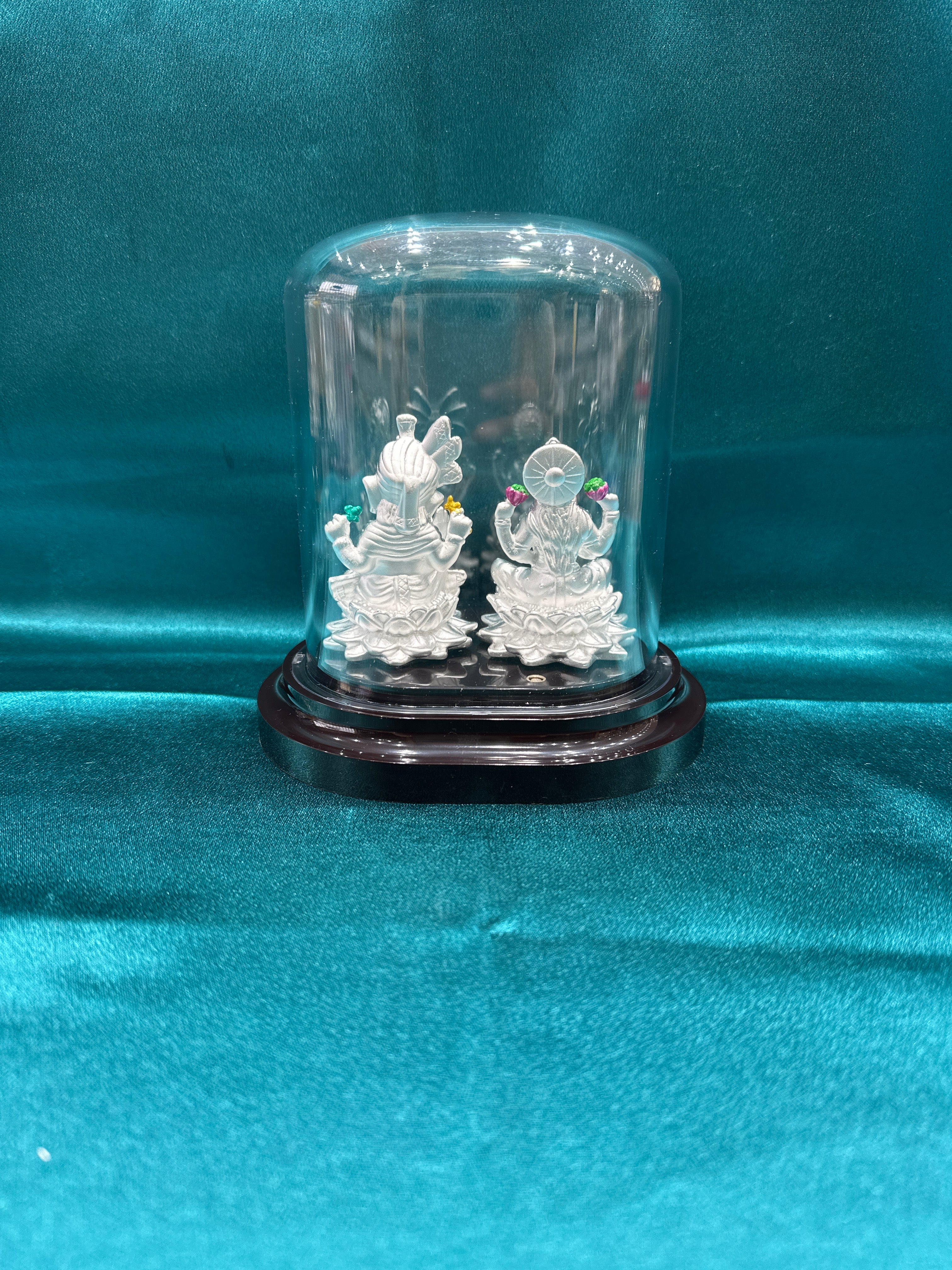 Pure Silver  Lakshmi Ganesh Ji Idol (Murti)