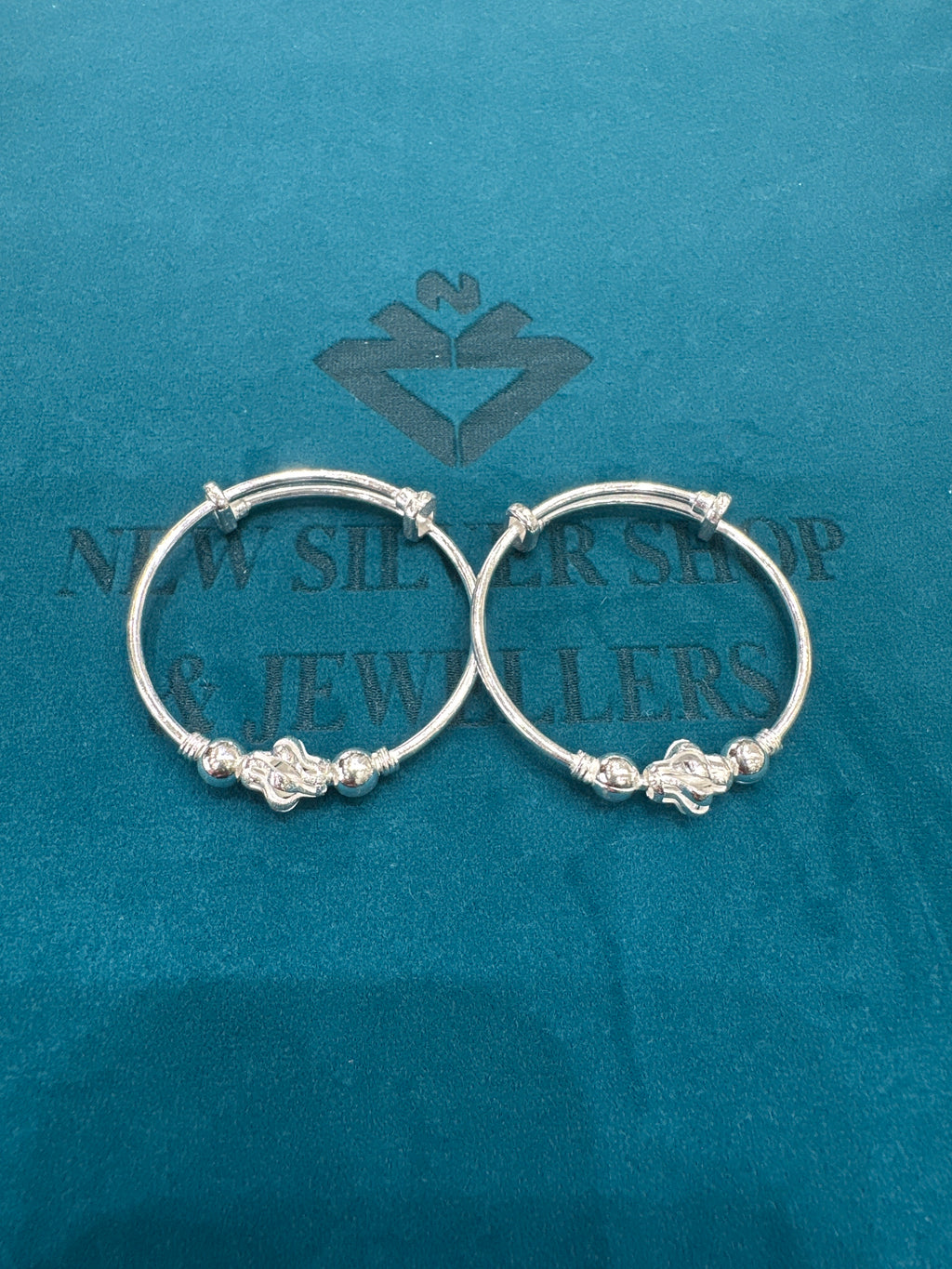 Fancy Silver baby bangles