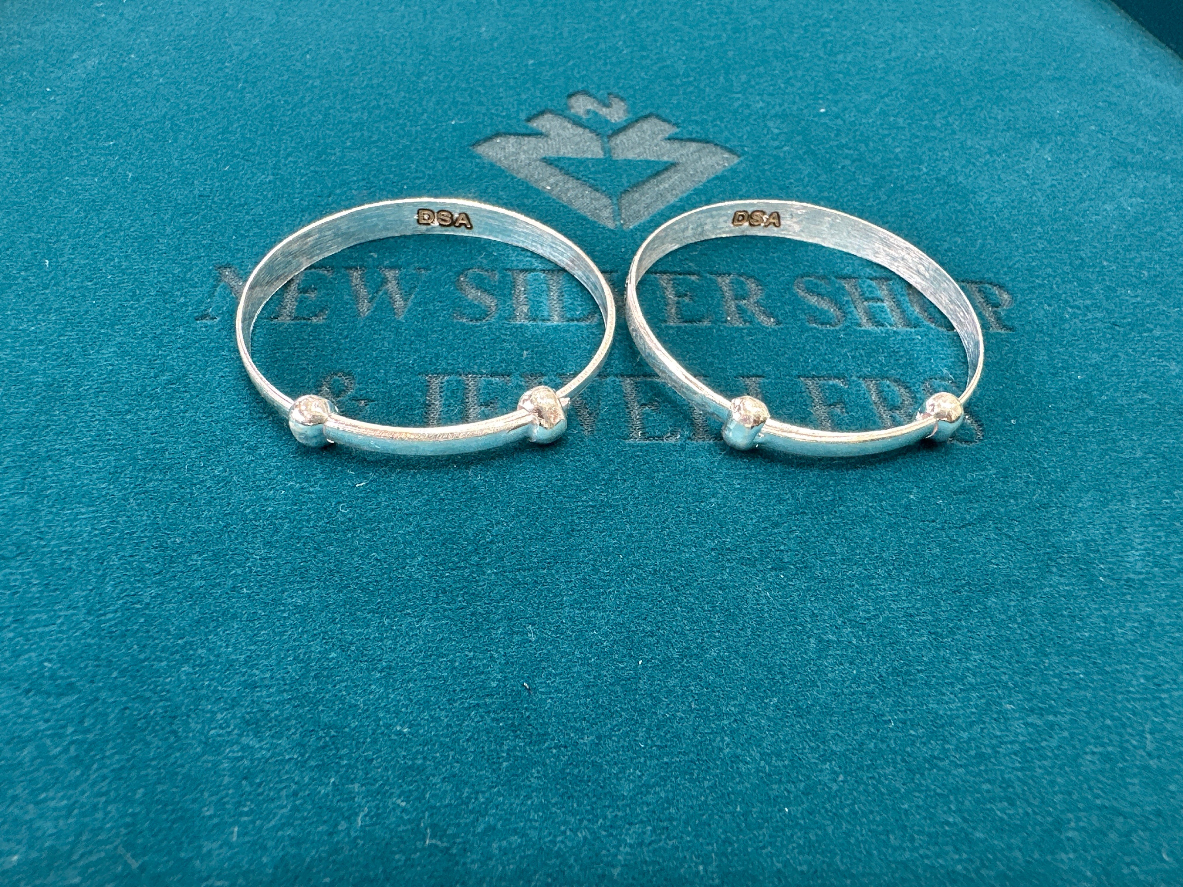 Fancy Silver baby bangles