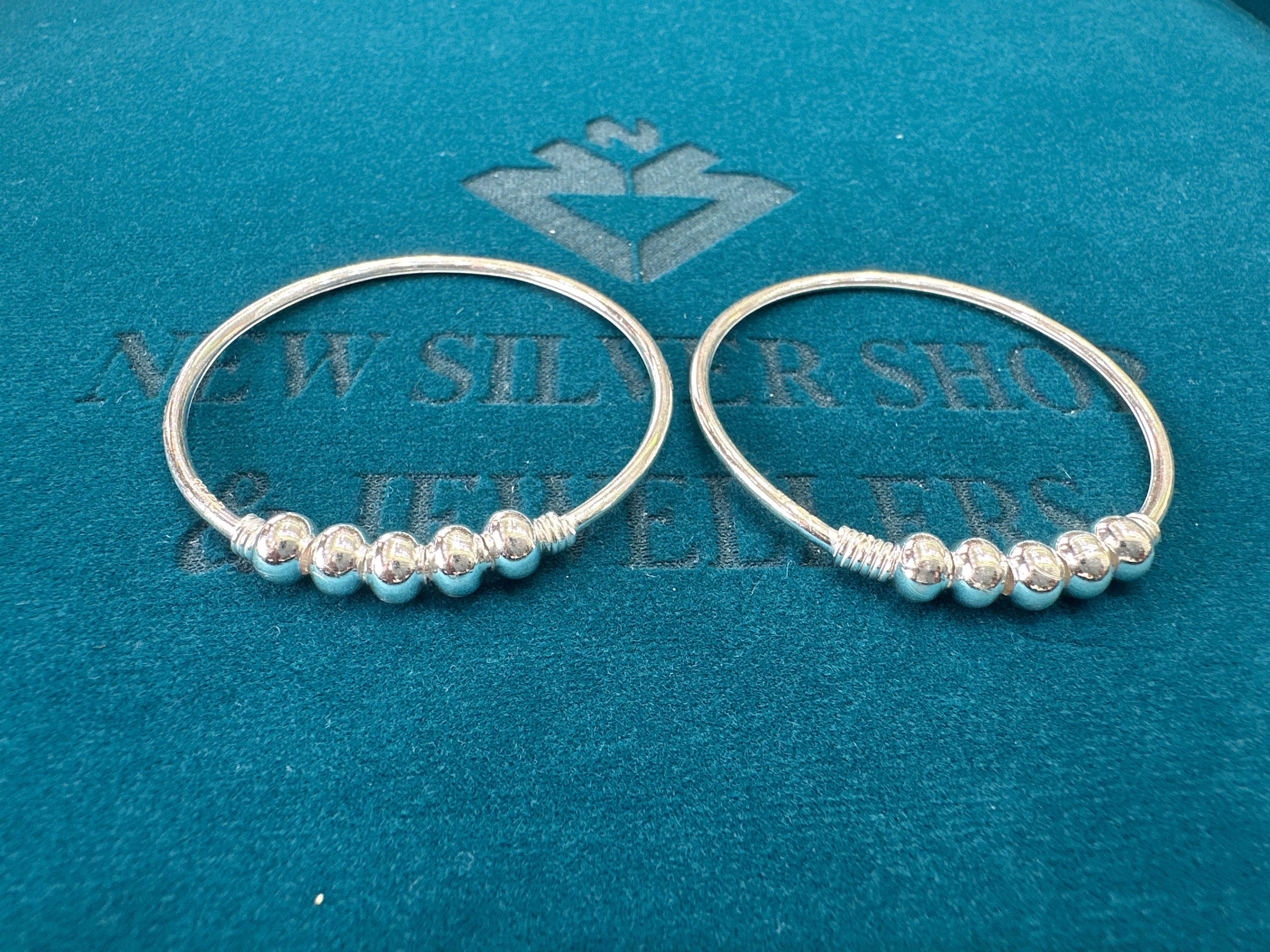 Fancy Silver baby bangles