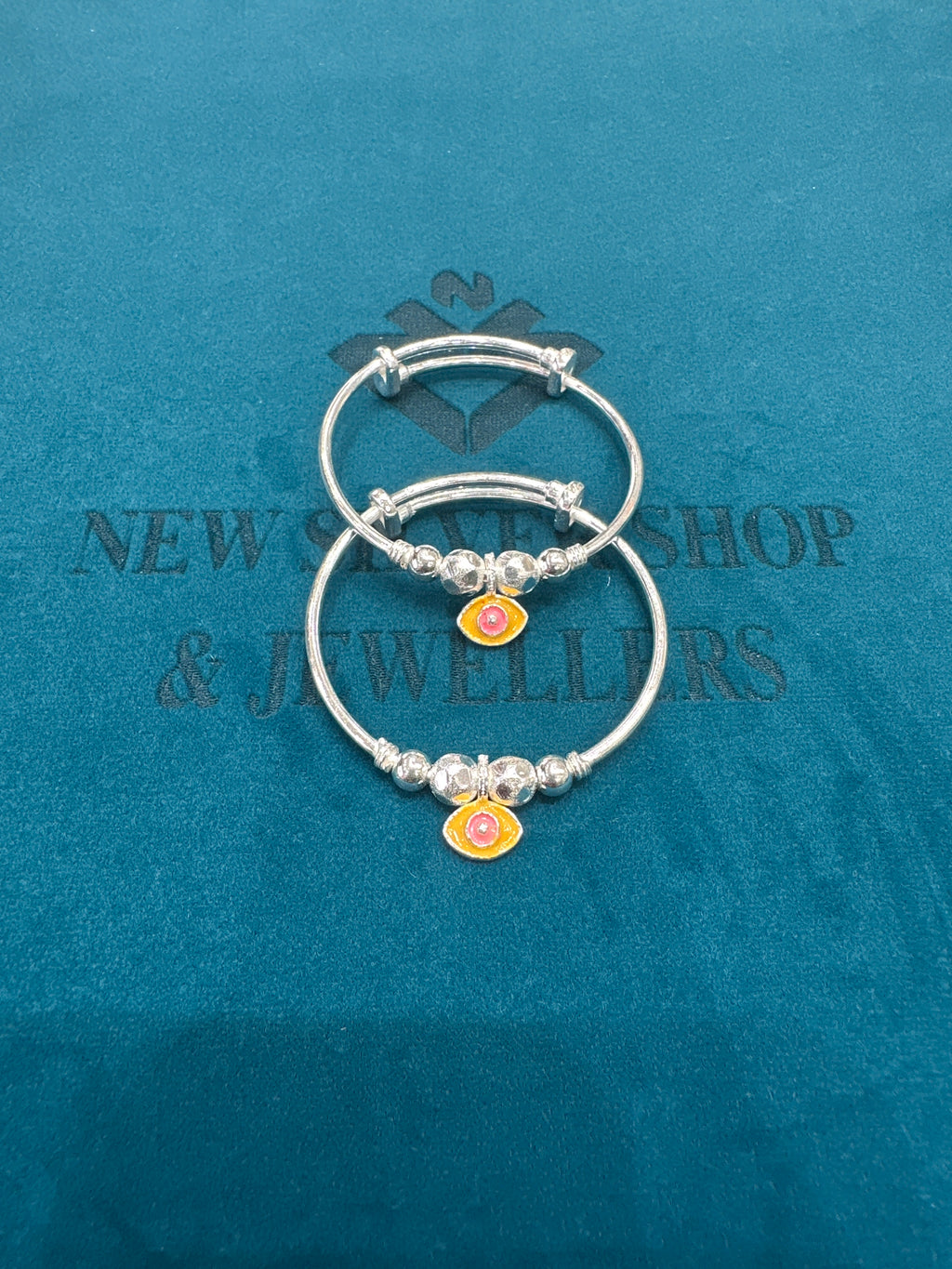 Fancy Silver baby bangles