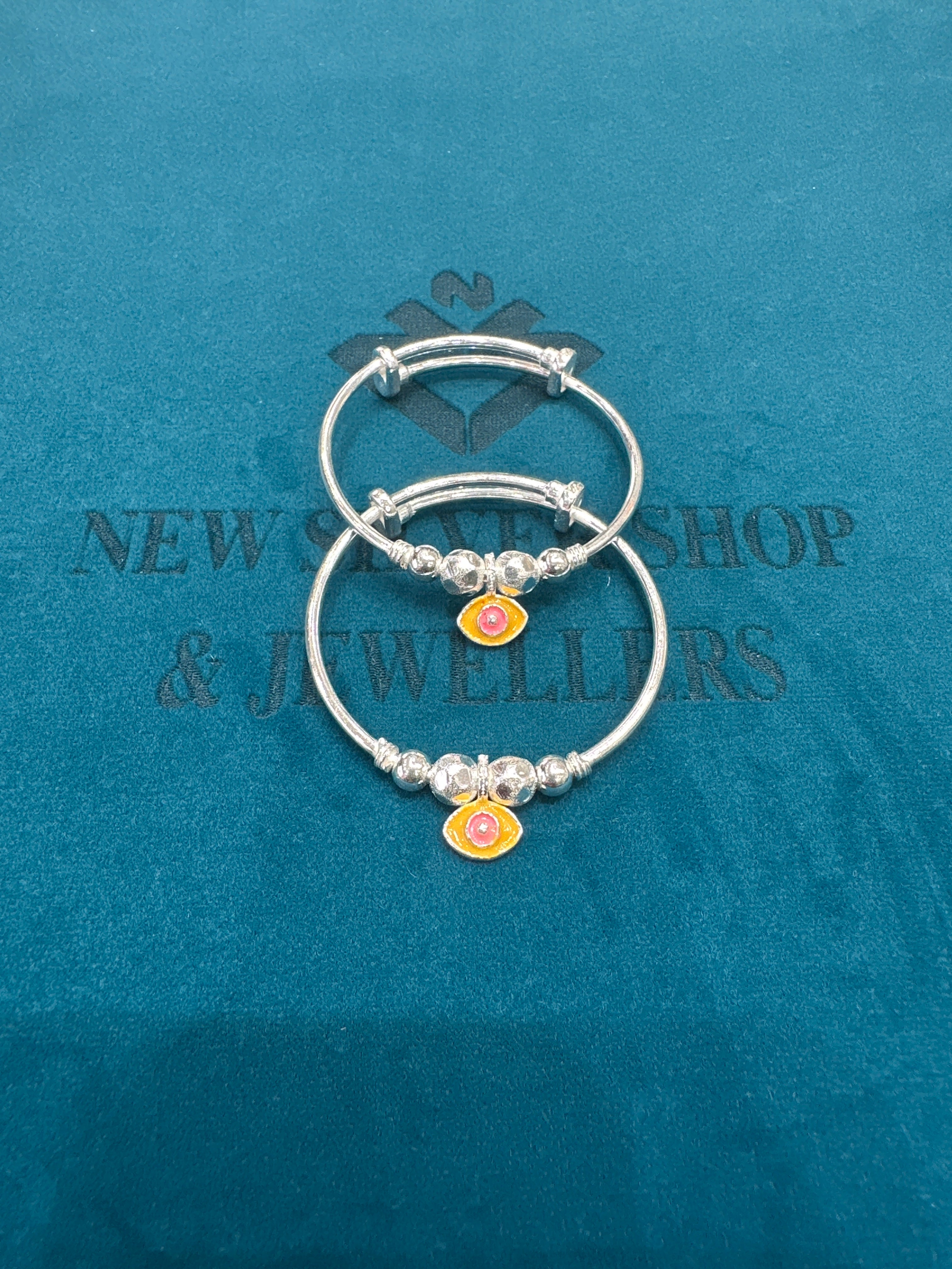 Fancy Silver baby bangles