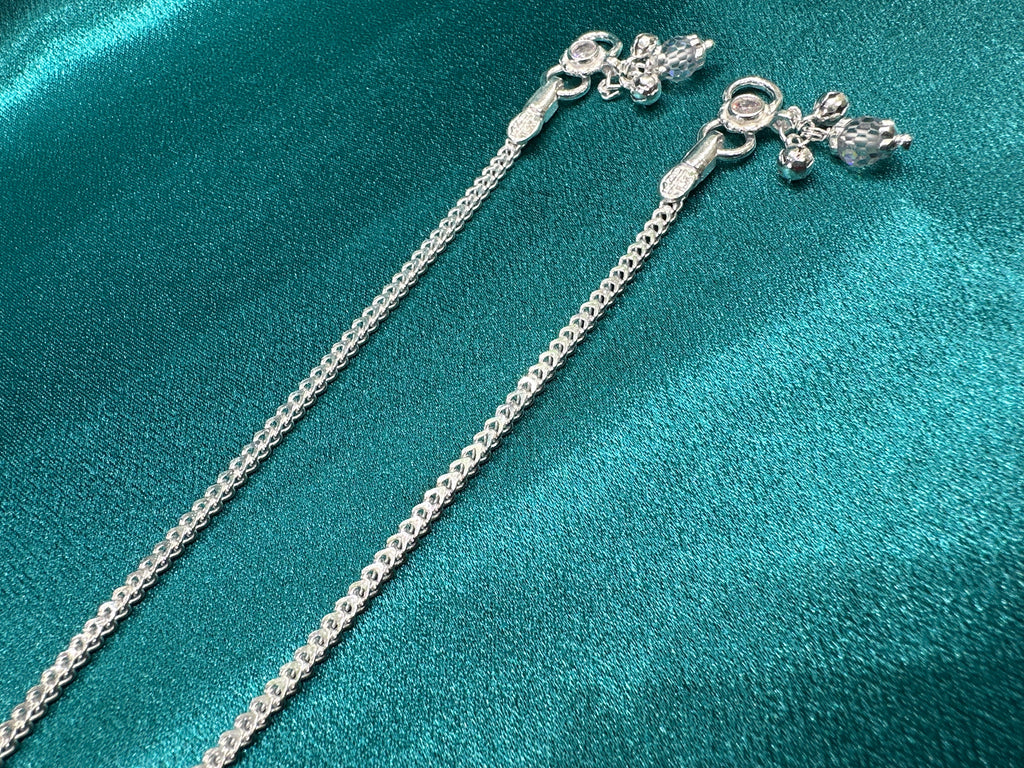 Fancy Silver baby anklet(Size: 2-3 year old)