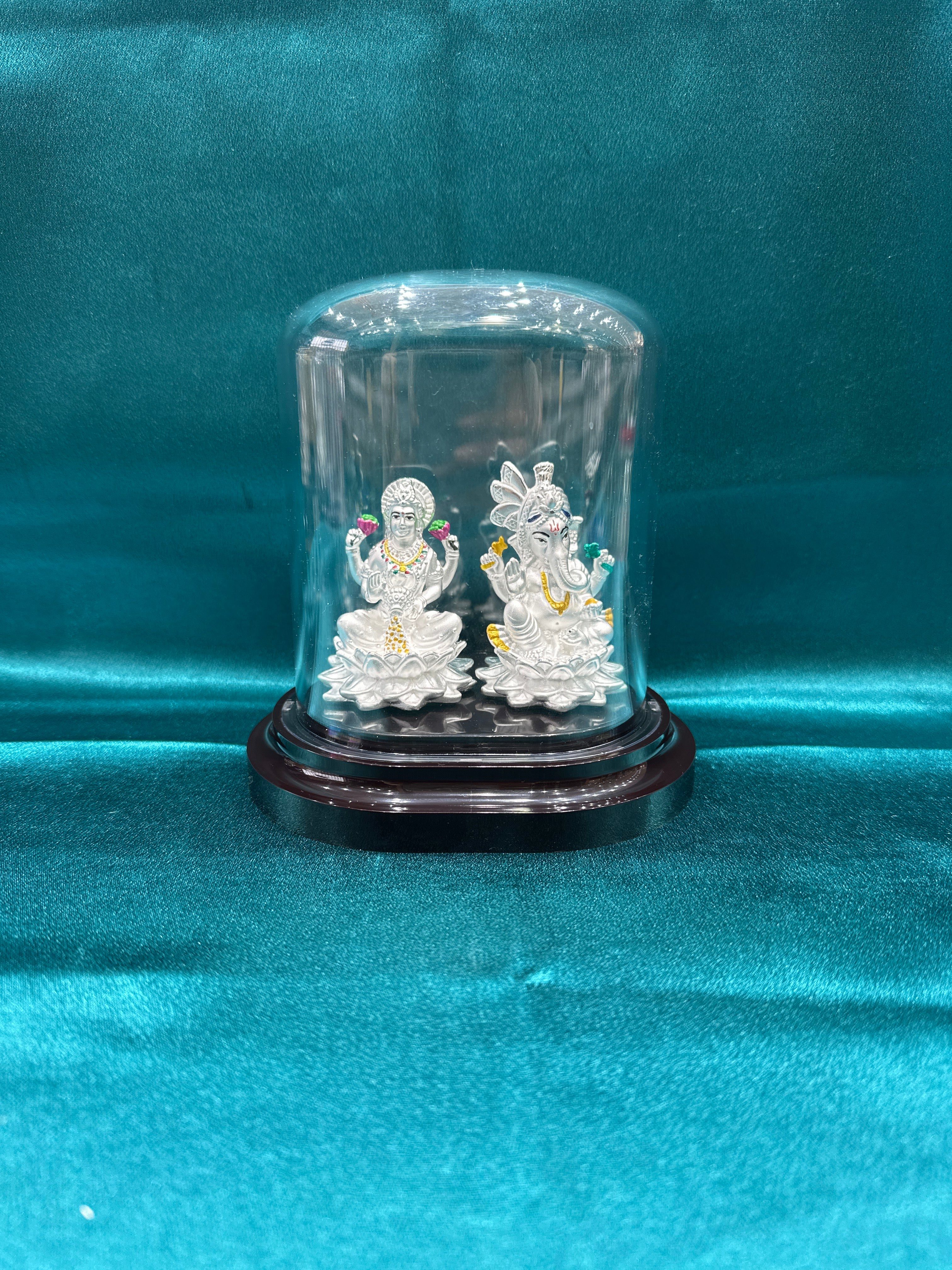 Pure Silver  Lakshmi Ganesh Ji Idol (Murti)