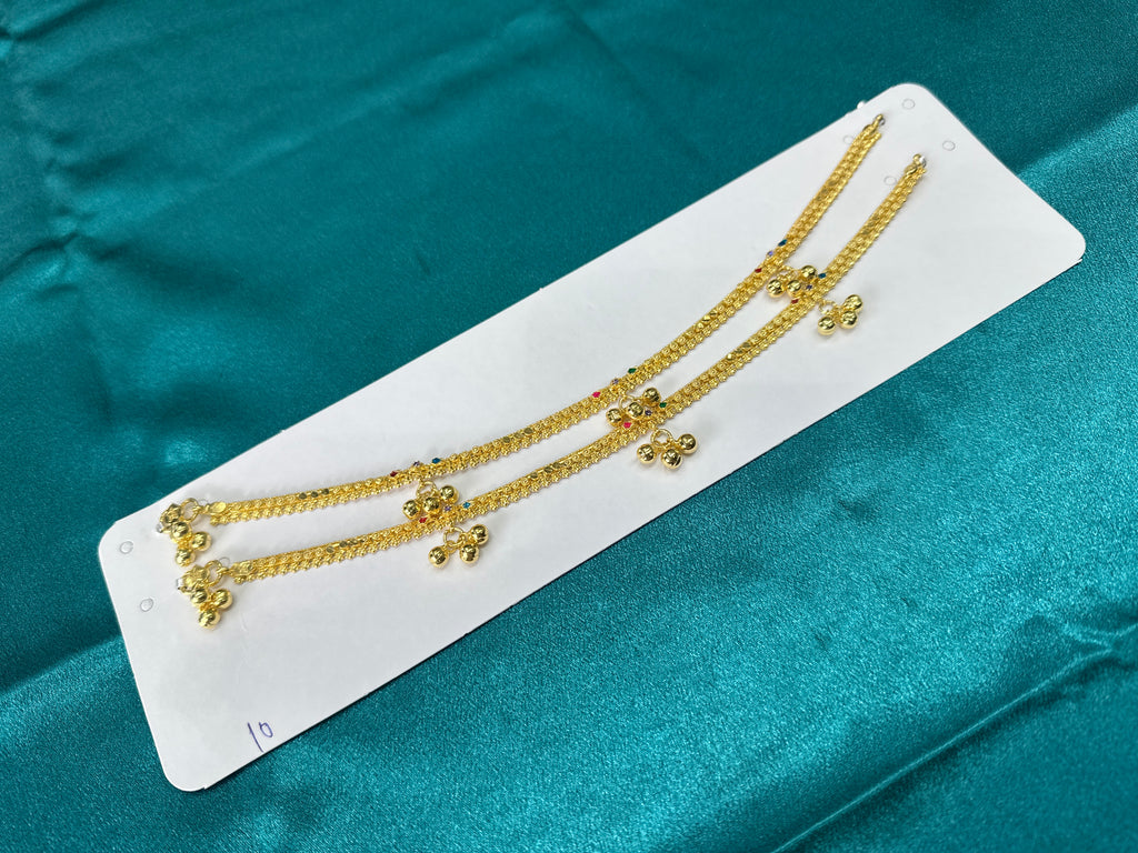 Women’s Fancy/Traditional Silver Gold plated Anklet