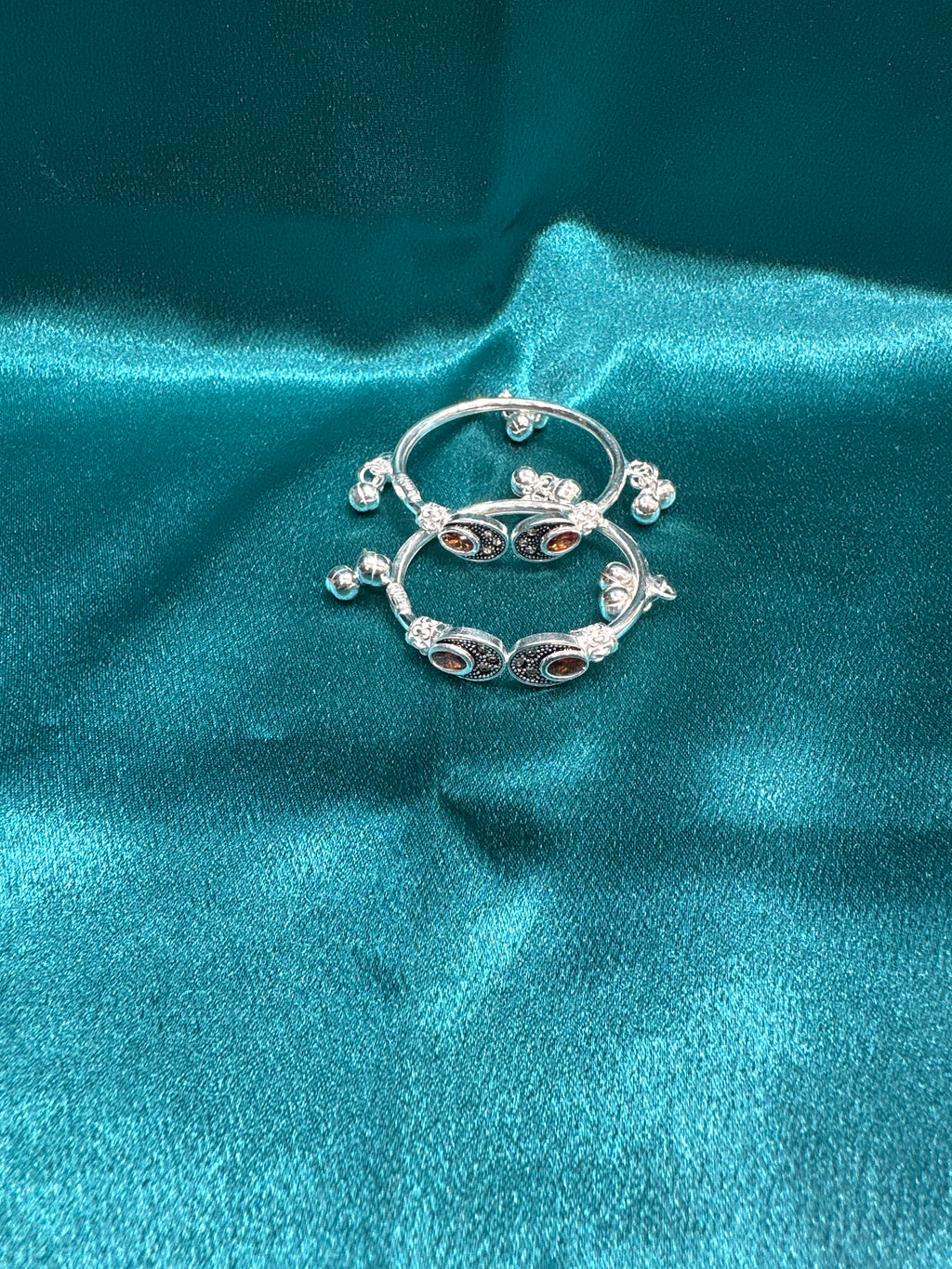 Fancy Silver baby bangles
