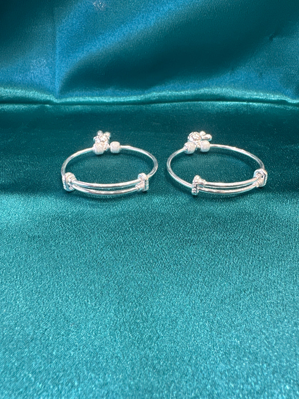 Fancy Silver baby bangles