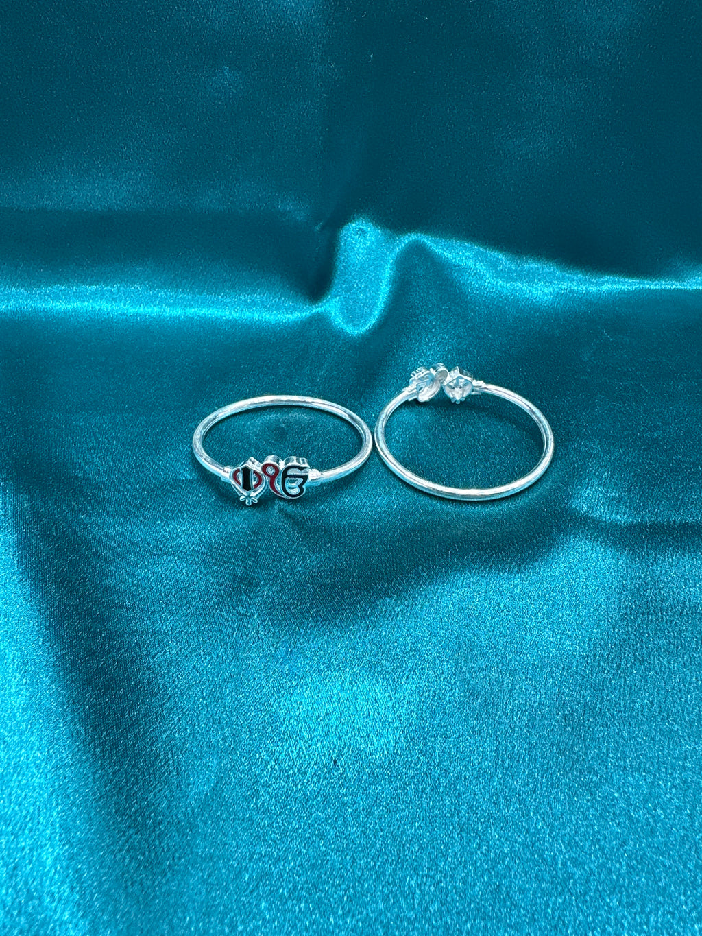 Fancy Silver baby bangles