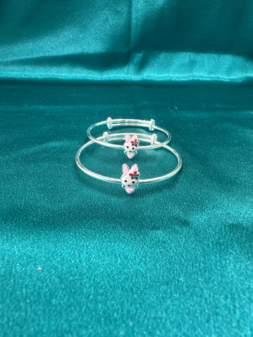 Fancy Silver baby bangles