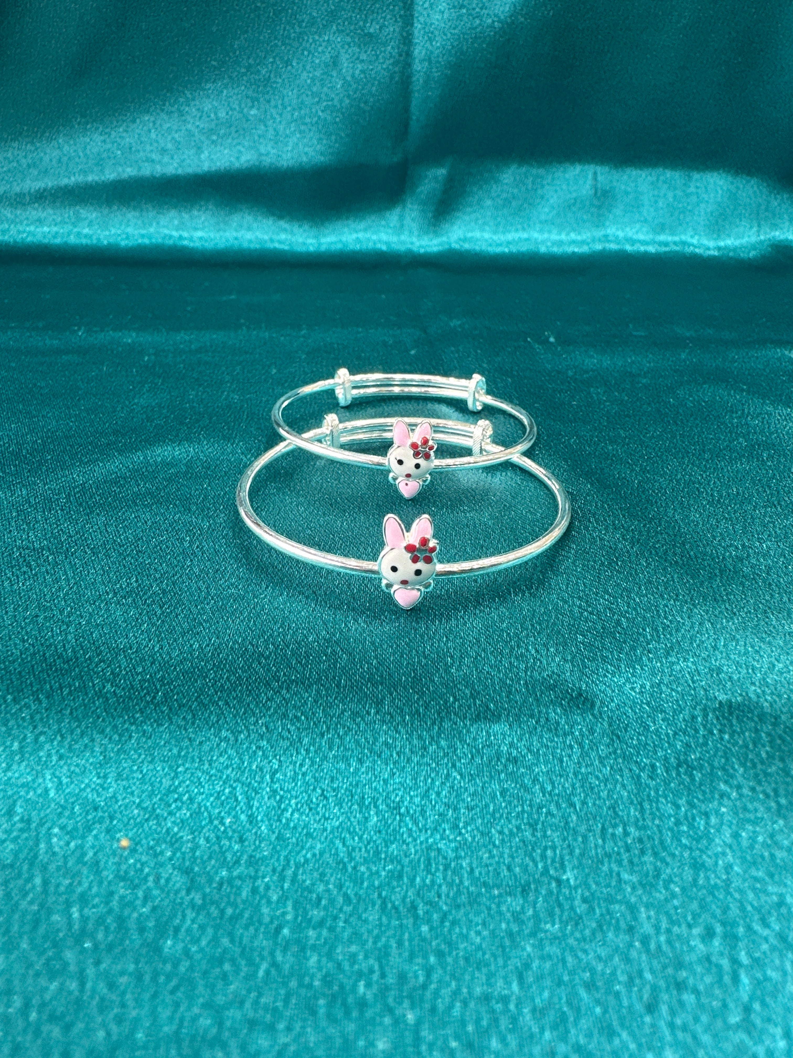 Fancy Silver baby bangles