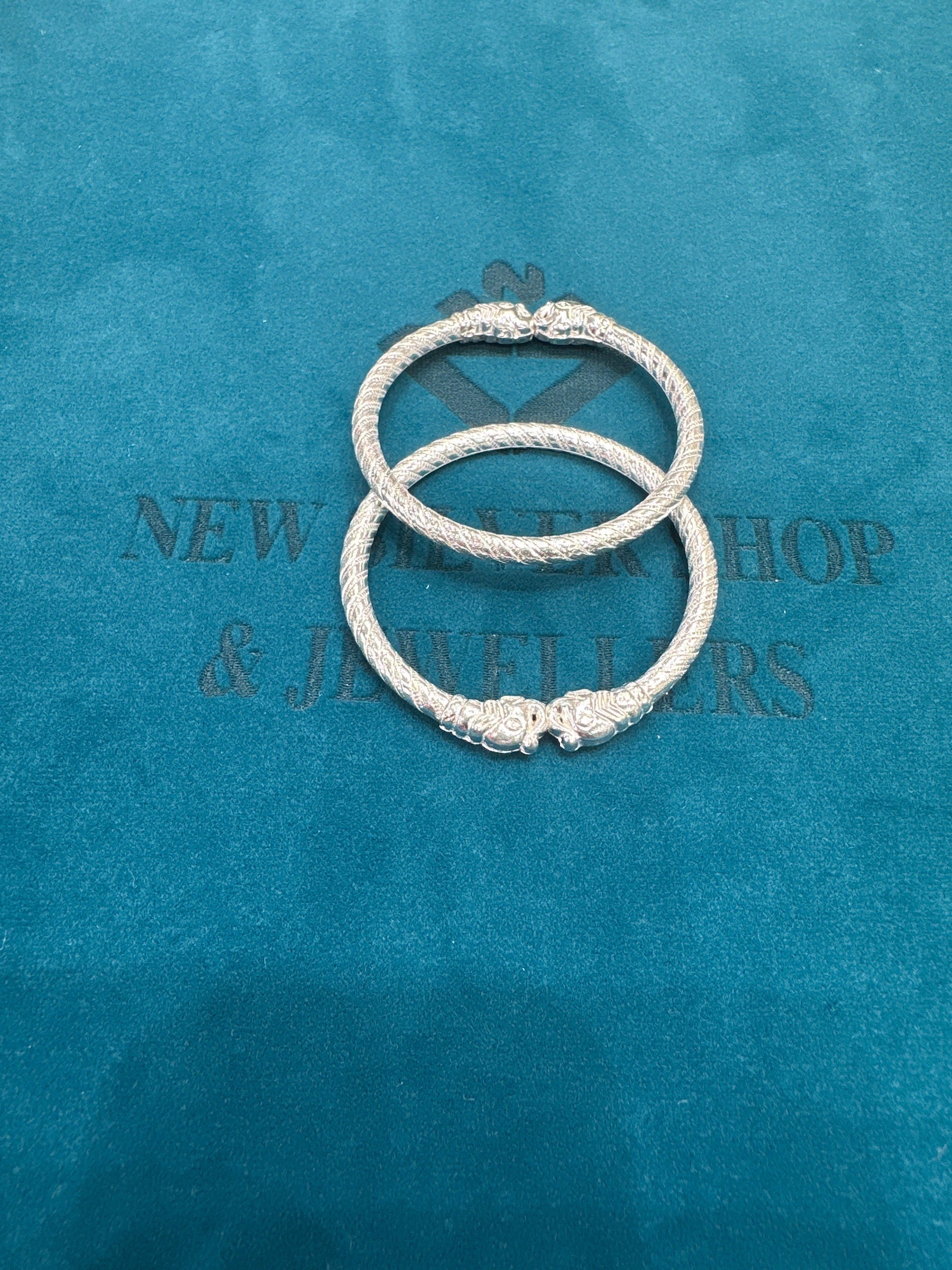 Fancy Silver baby bangles