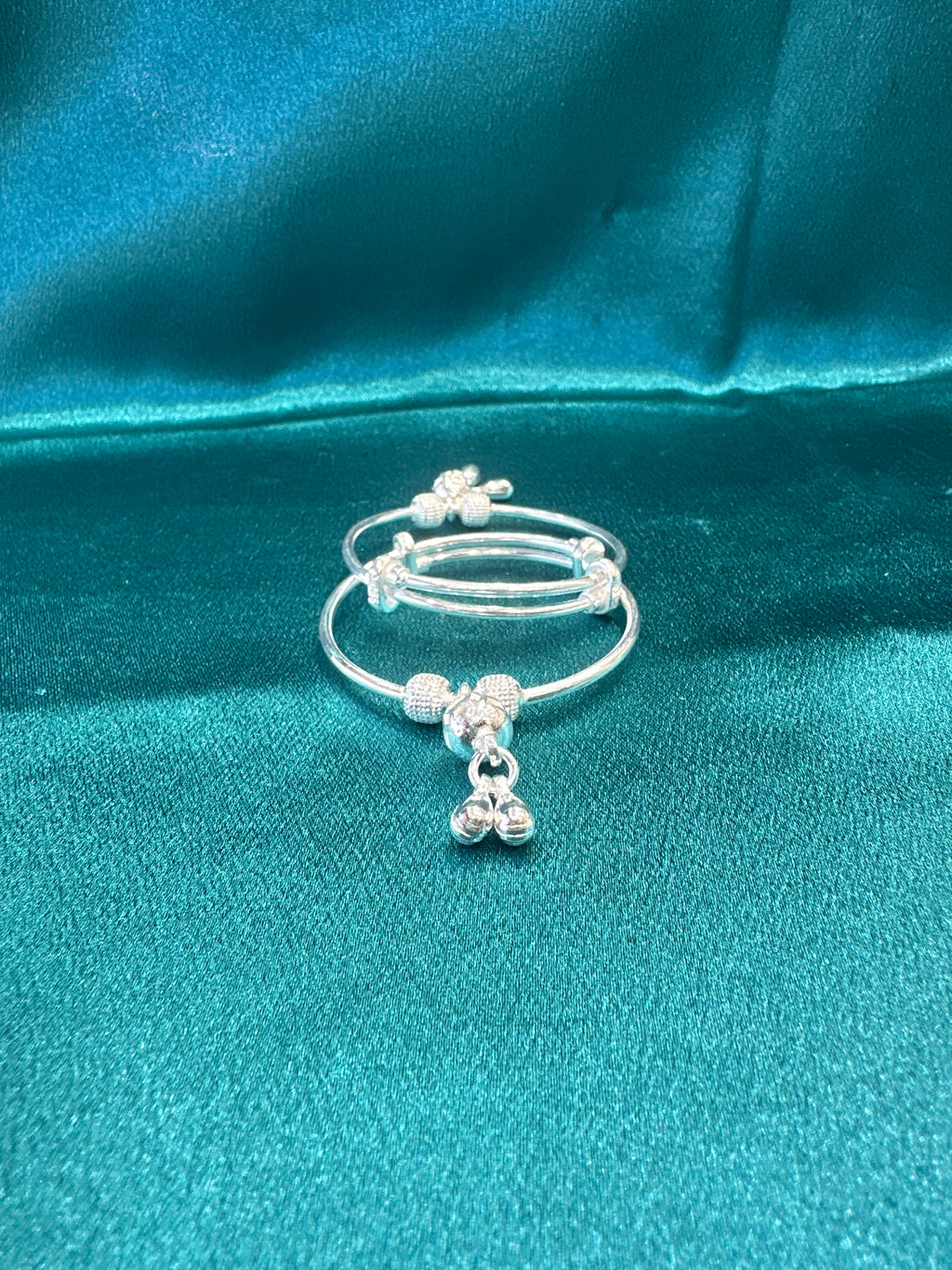 Fancy Silver baby bangles