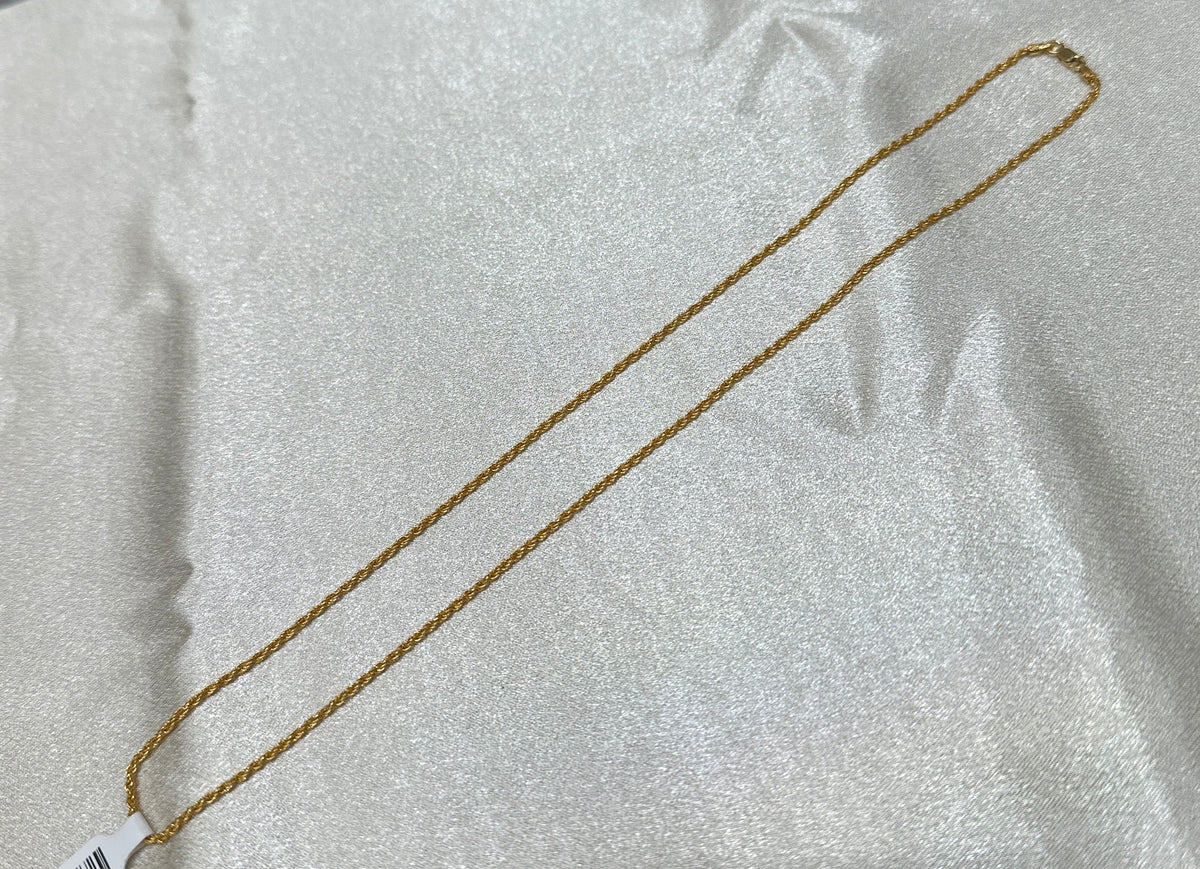 22K Simple Rope Gold Chain