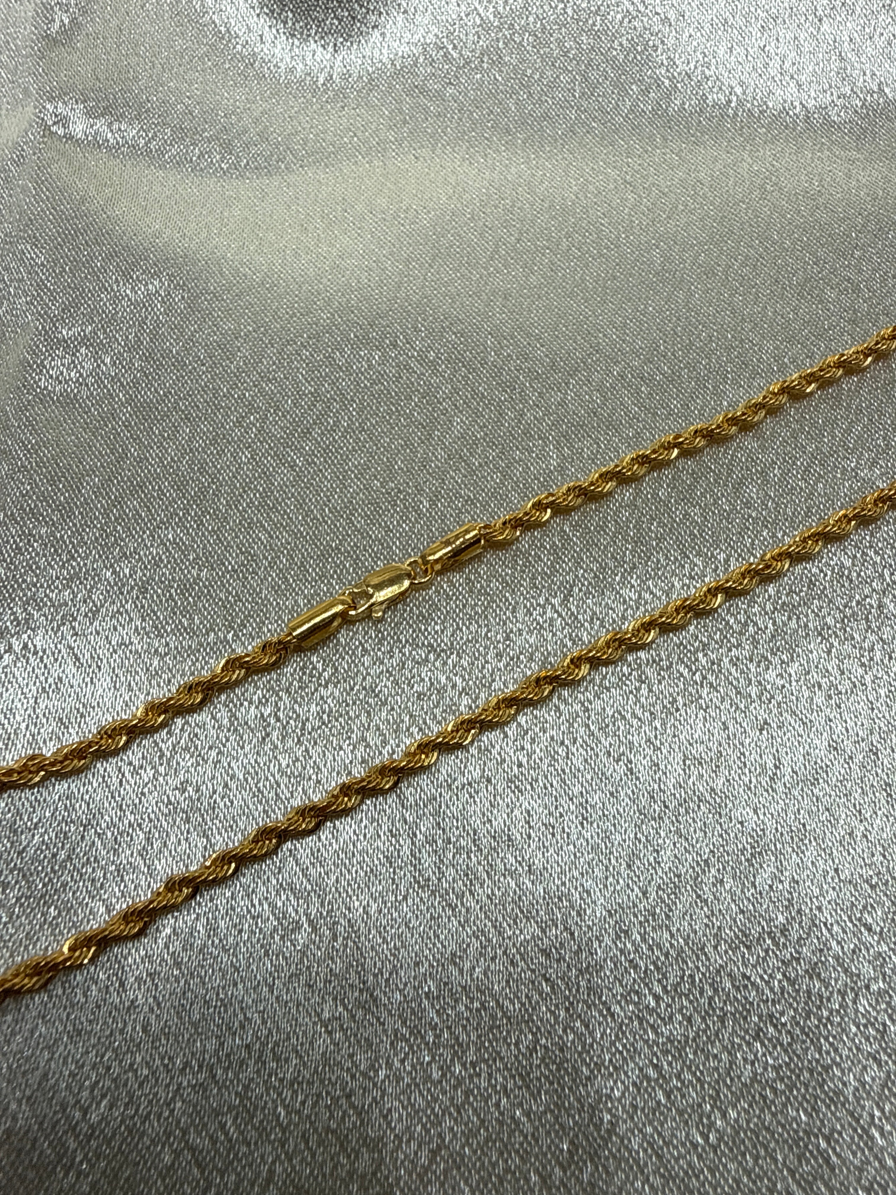 22K Gold Chain (Hollow Rope Design)