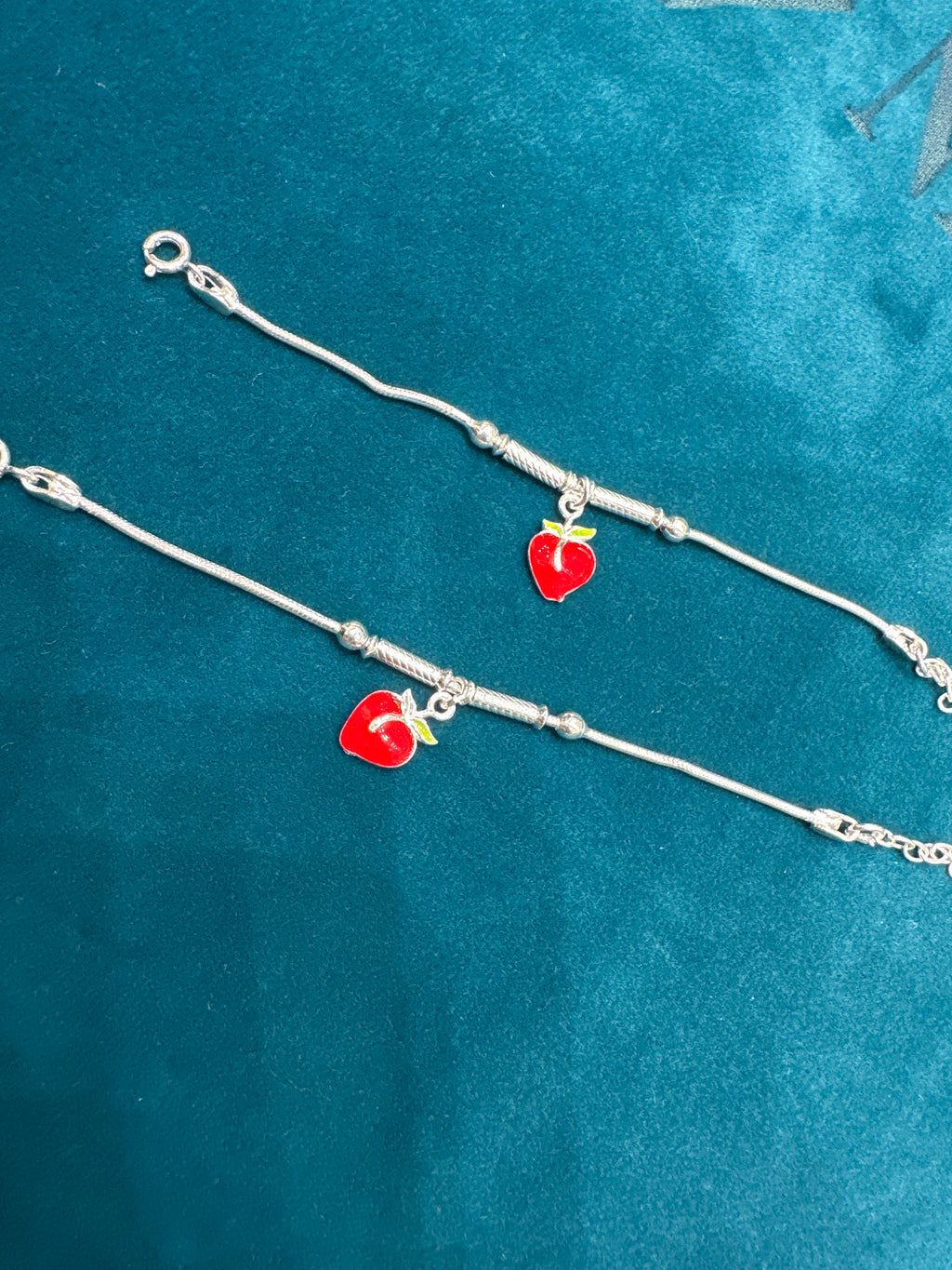 Baby fancy silver anklets (New born)
