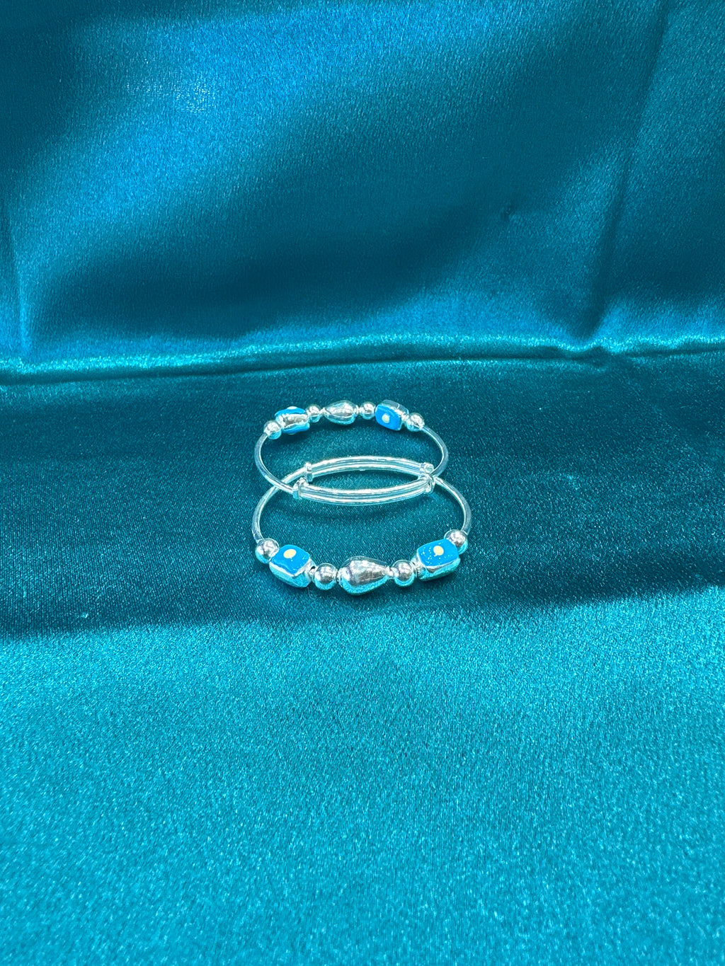 Fancy Silver baby bangles