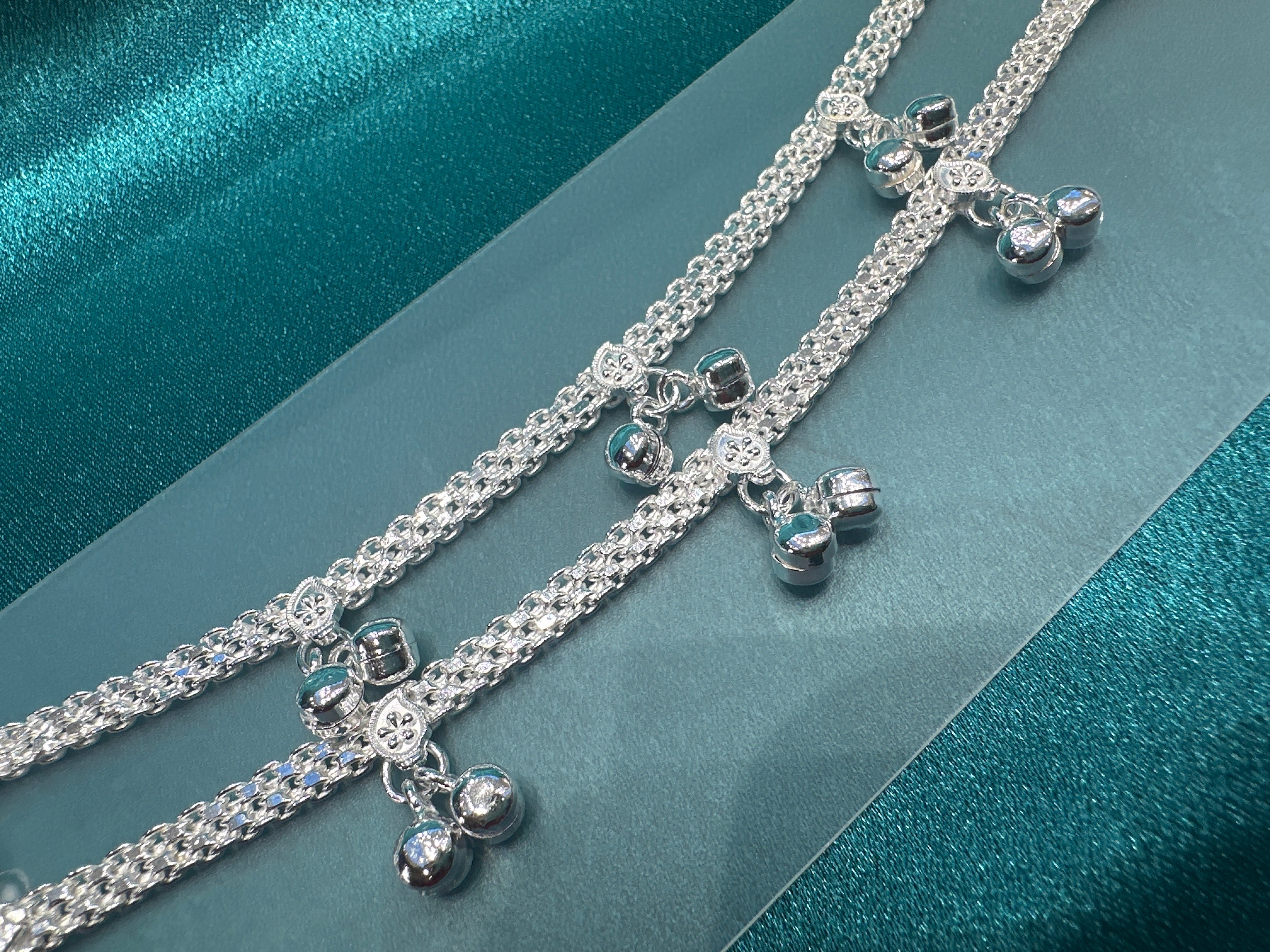 Fancy Silver baby anklet(Size: 2-3 year old)