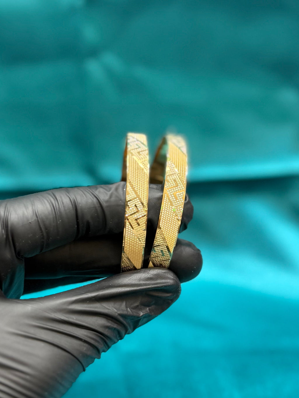 22k Gold Women’s CNC Bangles (pair)