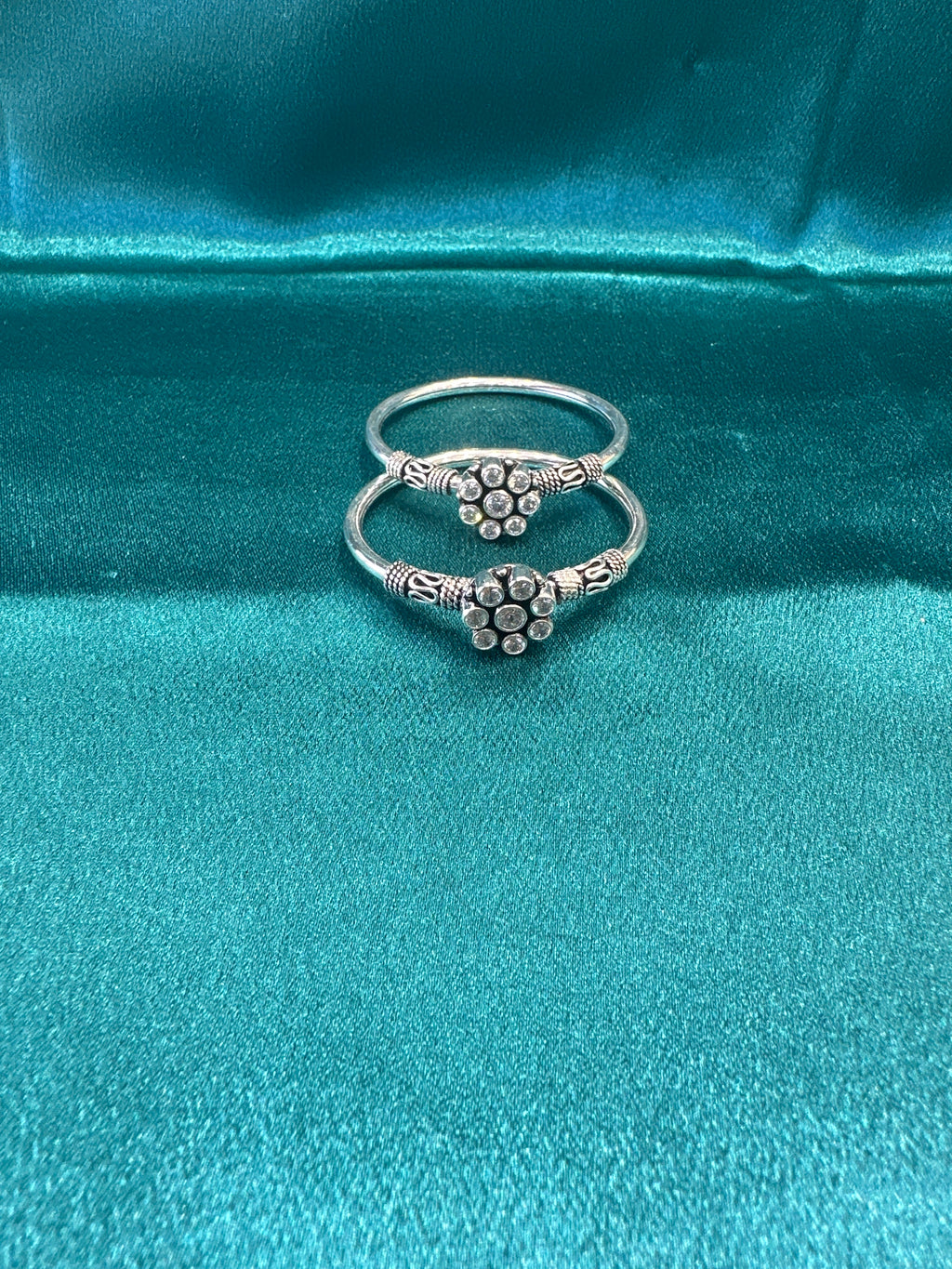 Fancy Silver baby bangles