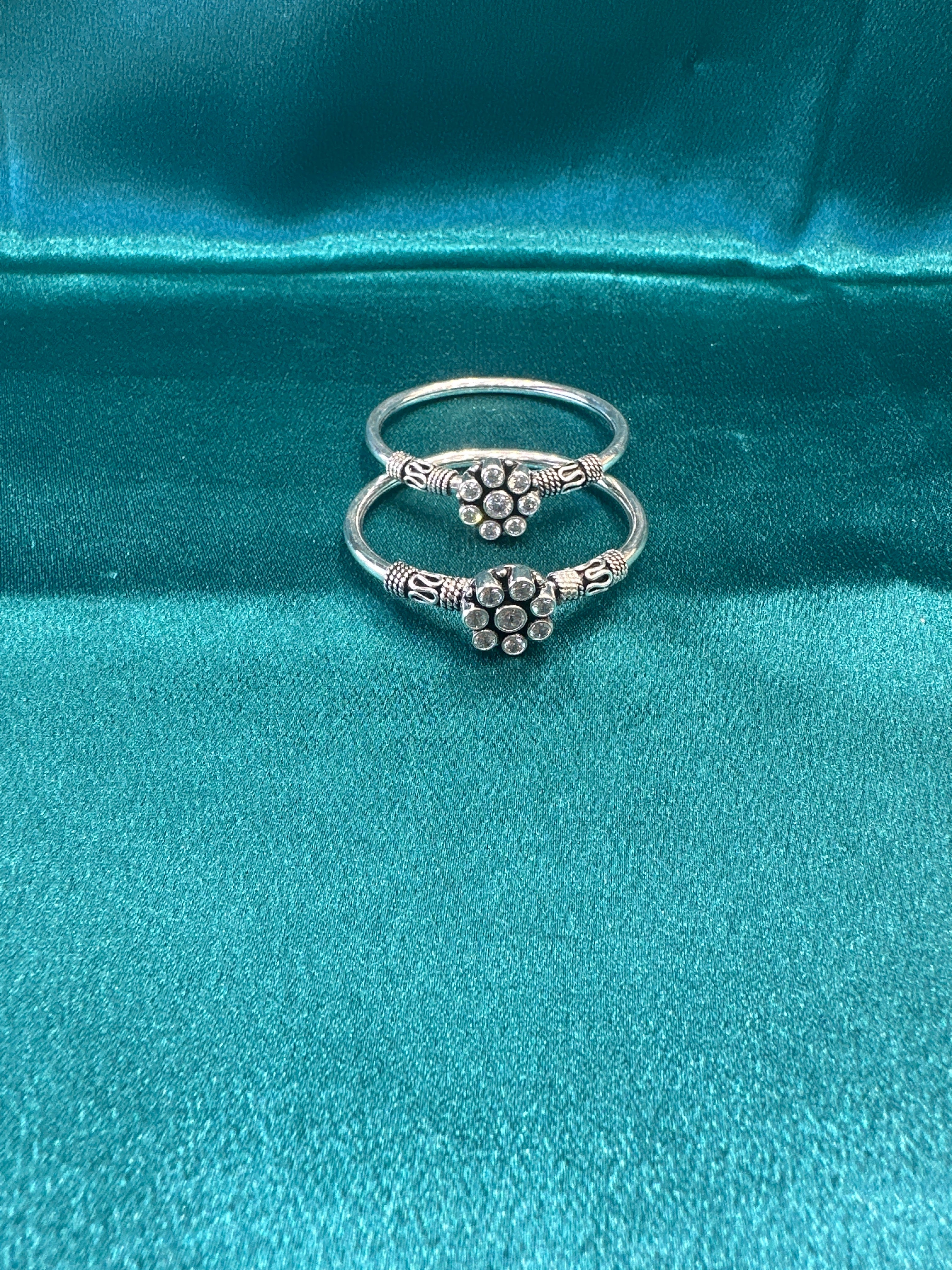 Fancy Silver baby bangles