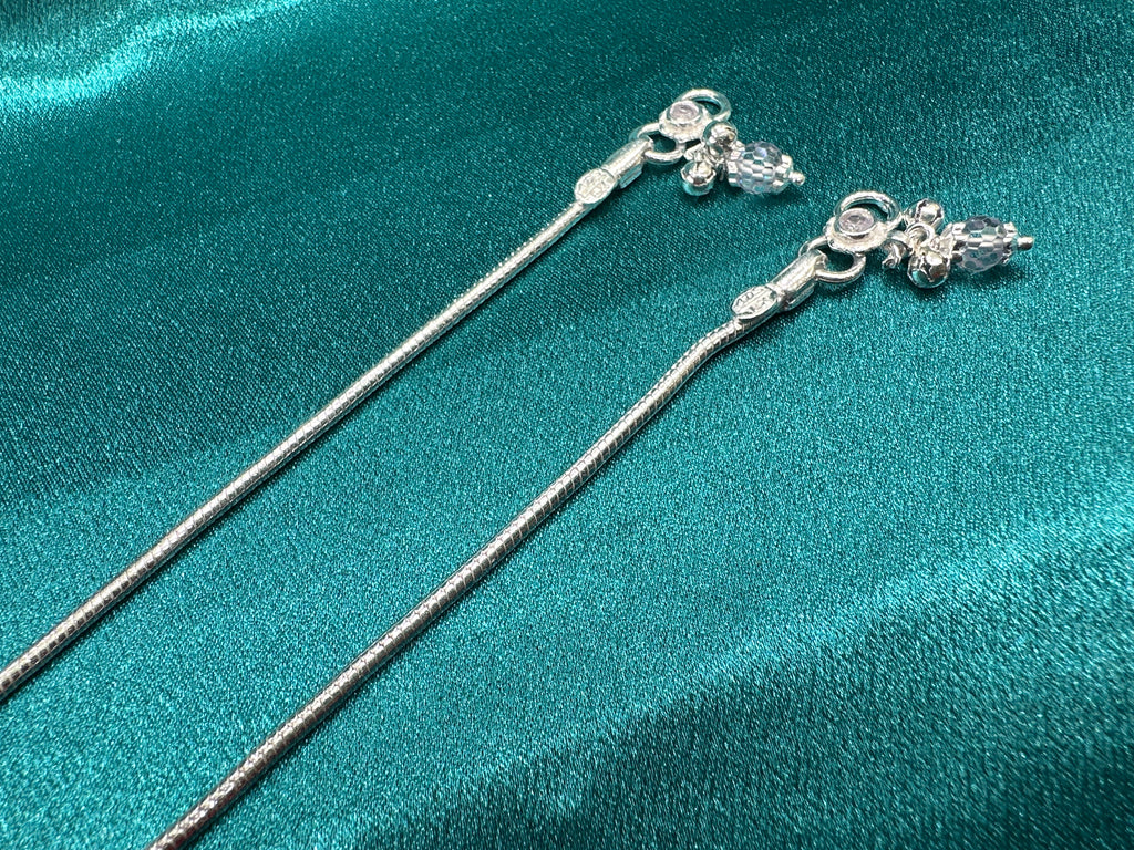Fancy Silver baby anklet(Size: 2-3 year old)