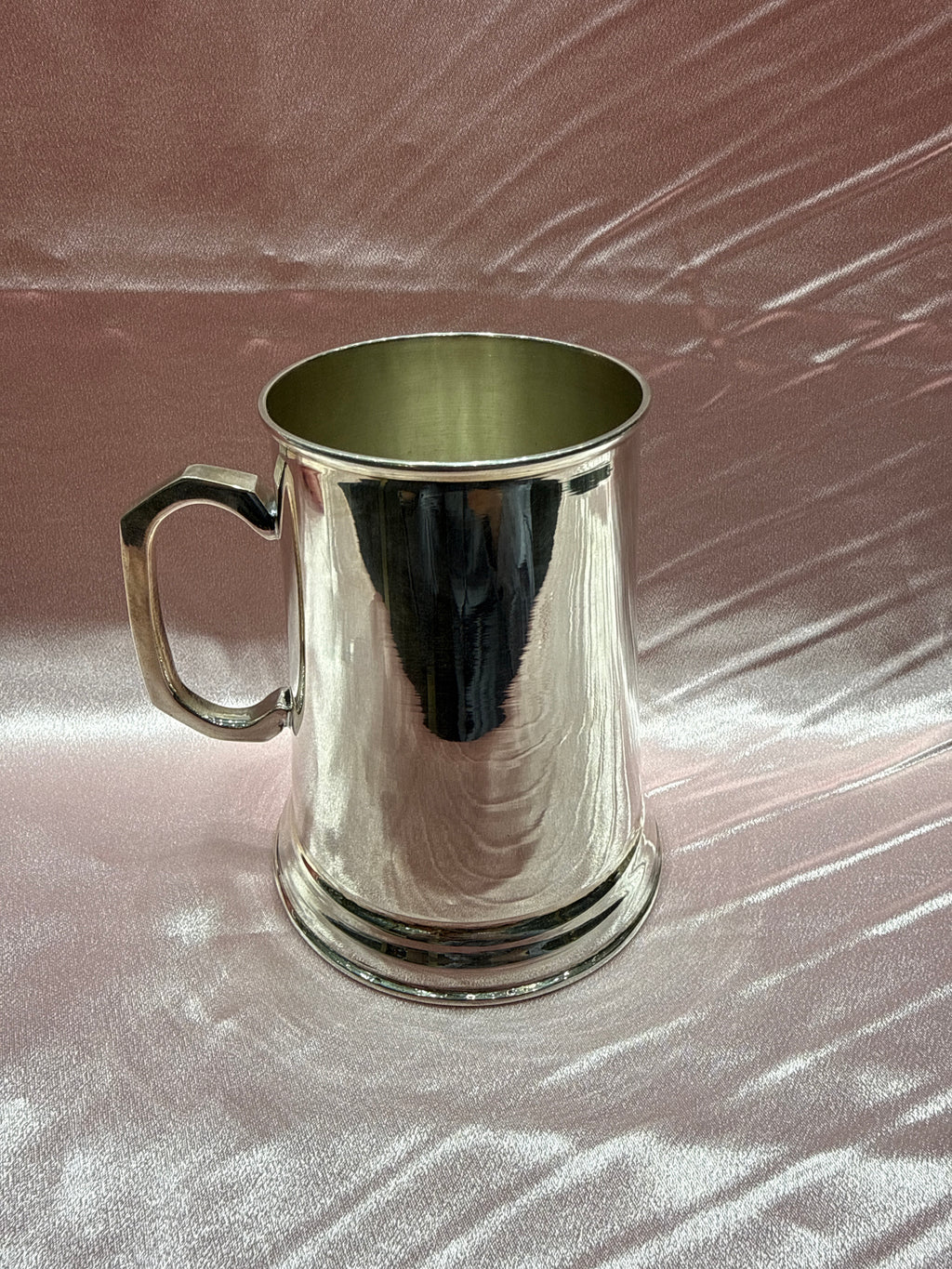 Heavy weight plain silver mug