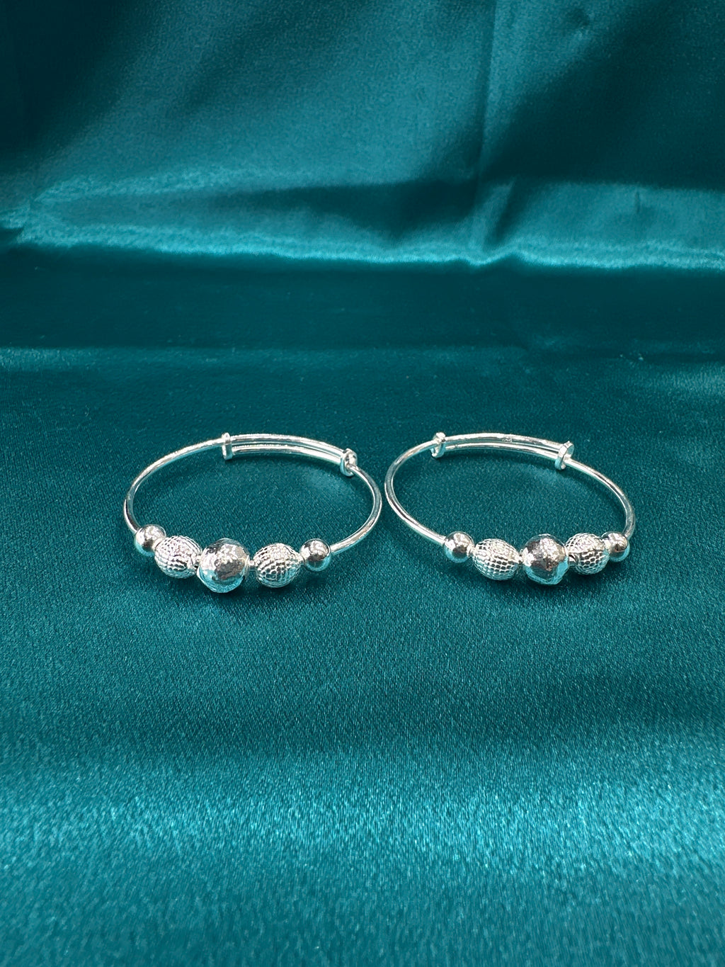 Fancy Silver baby bangles