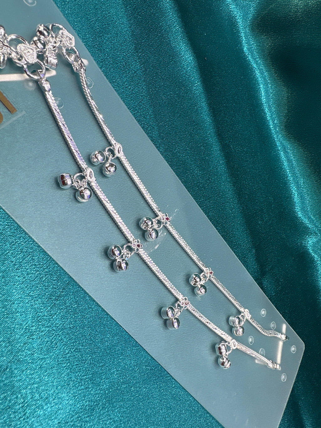 Fancy Silver baby anklet(Size: 6-9 year old)