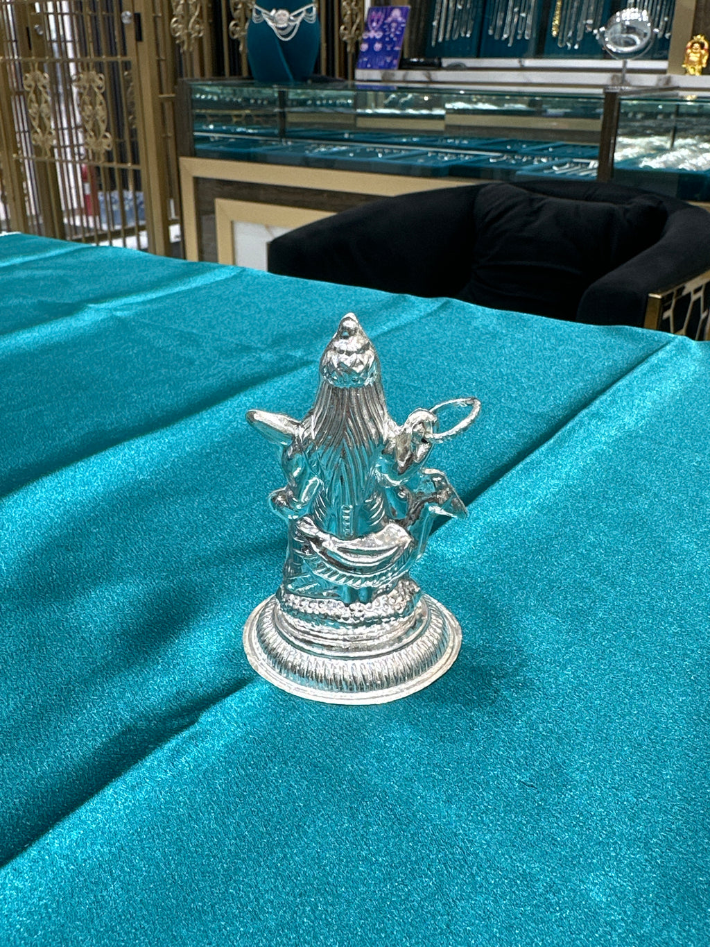 Silver Sarswati Mata Ji Idol