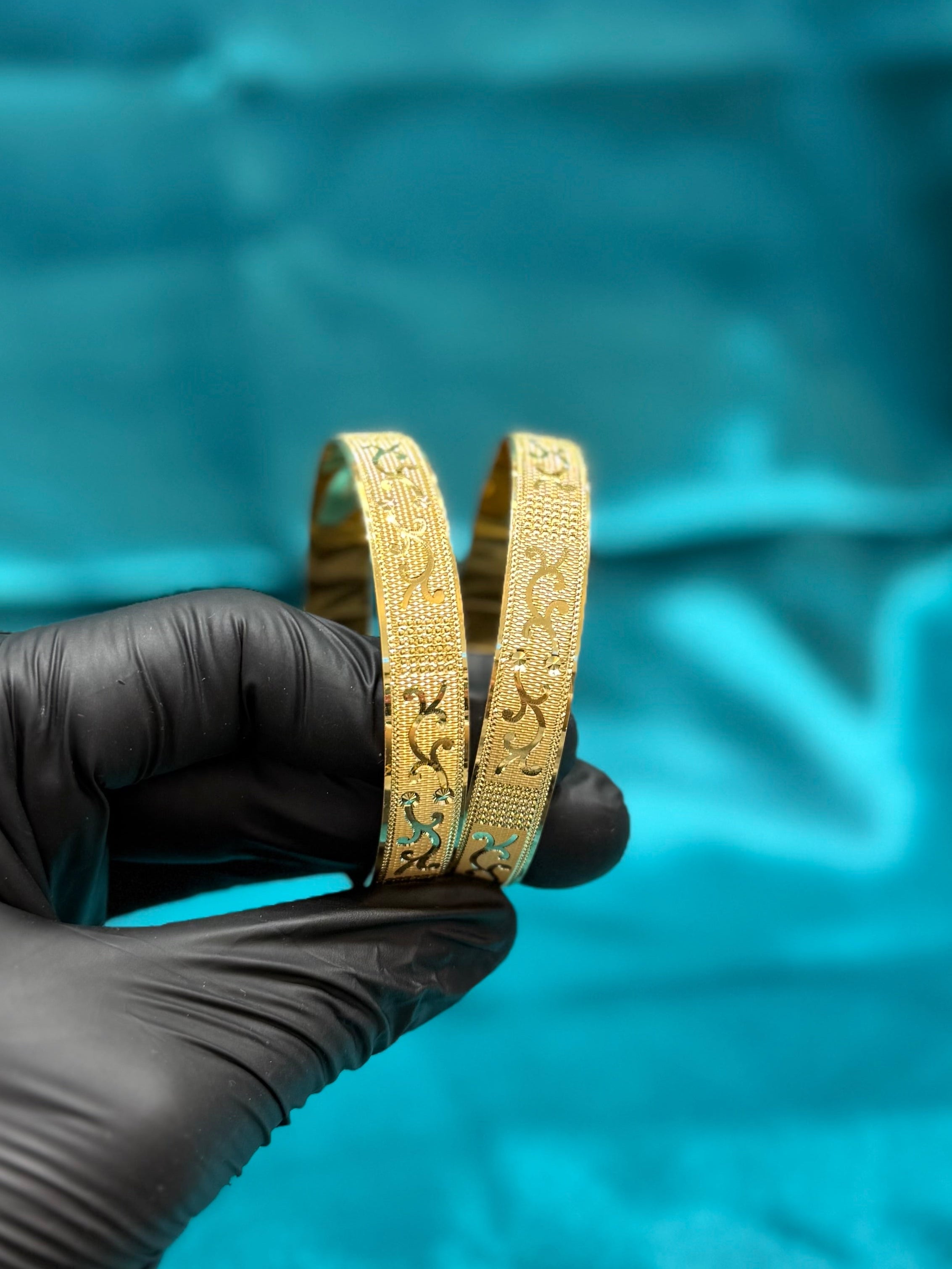 Women’s 22k Gold CNC Bangles (pair)