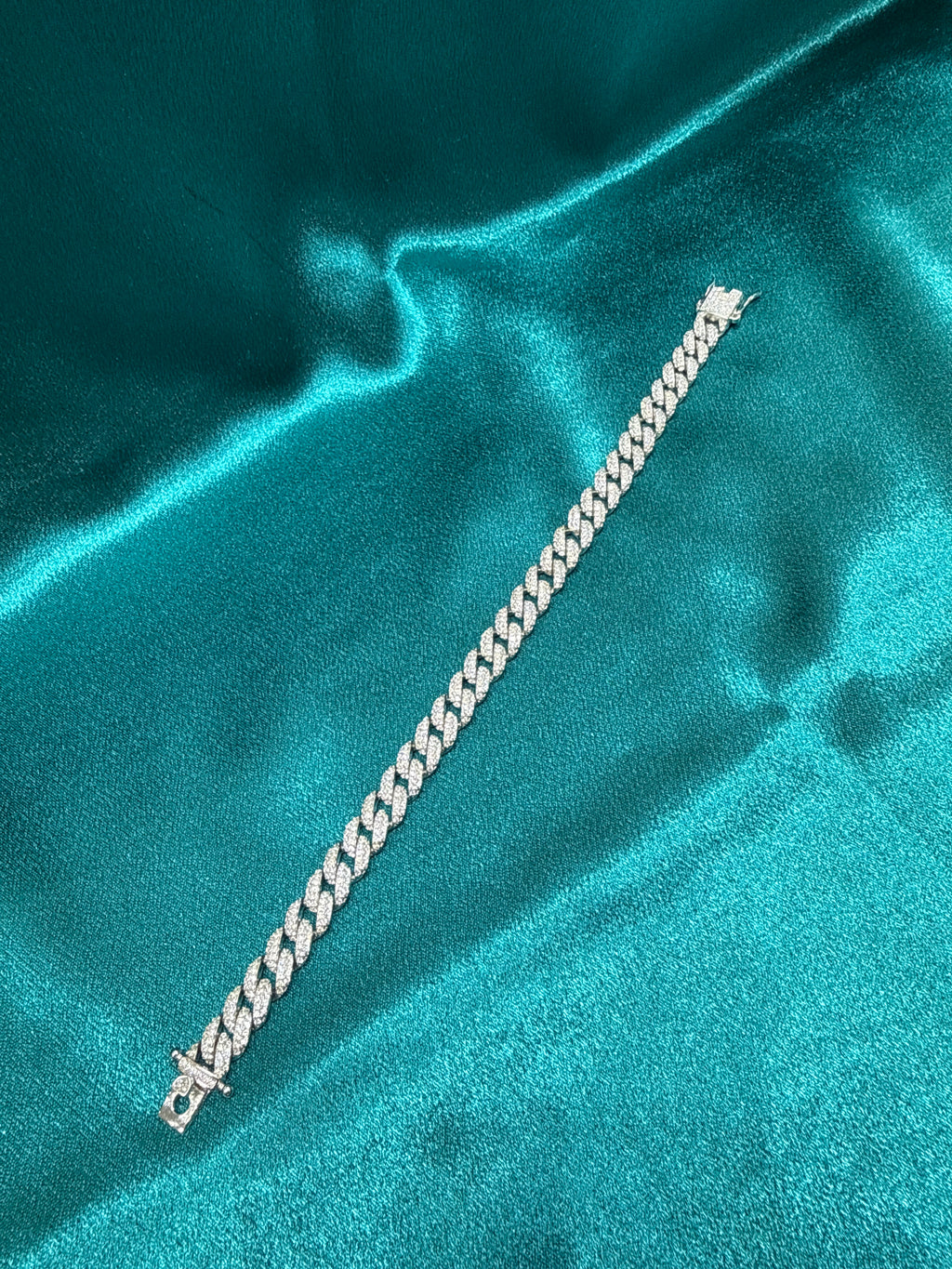 Men’s iced out silver 925 bracelet w/ CZ diamonds (8mm)