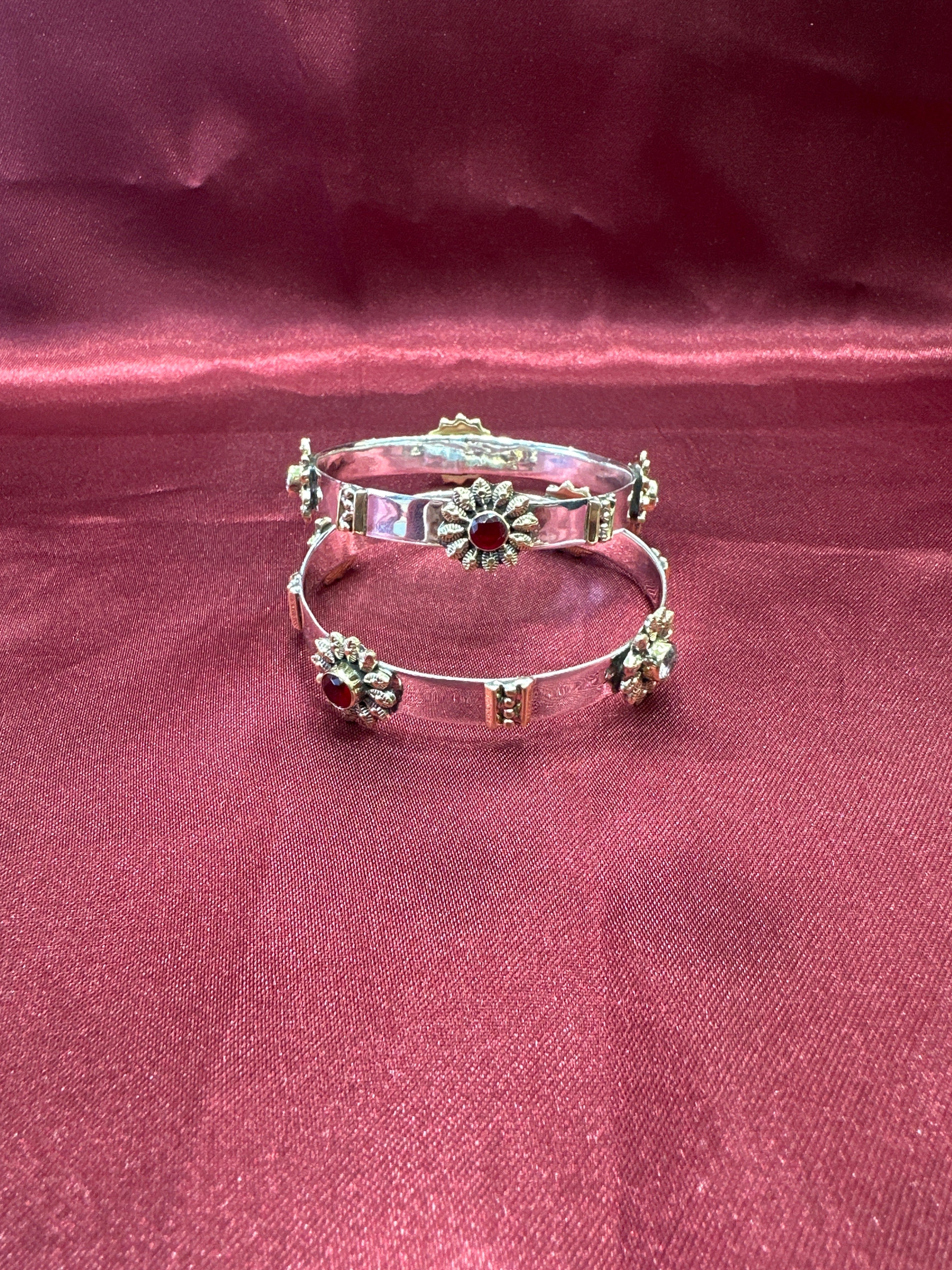 Antique Style Designer Silver Bangles