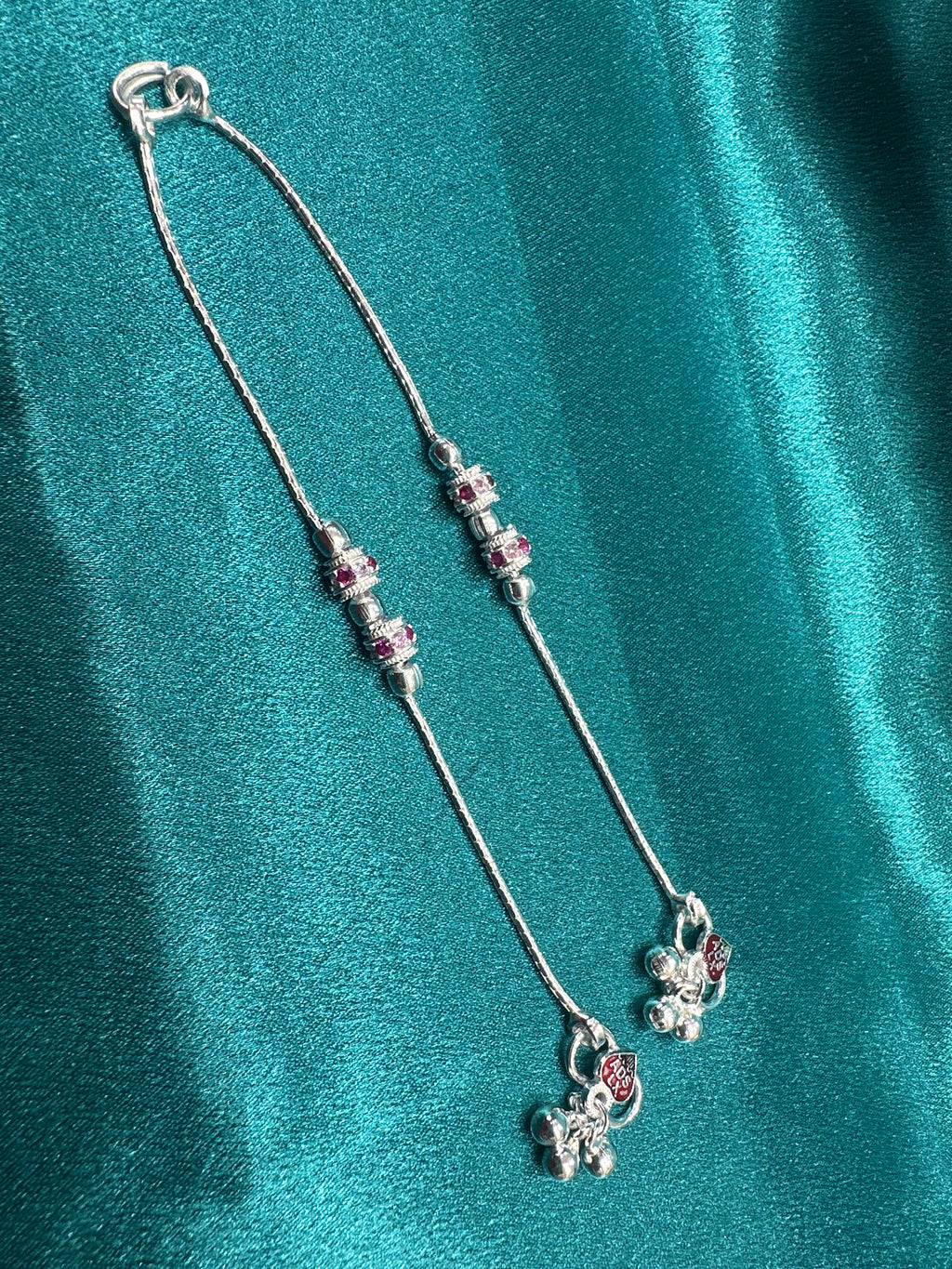 Fancy Silver baby anklet(Size: 2-3 year old)