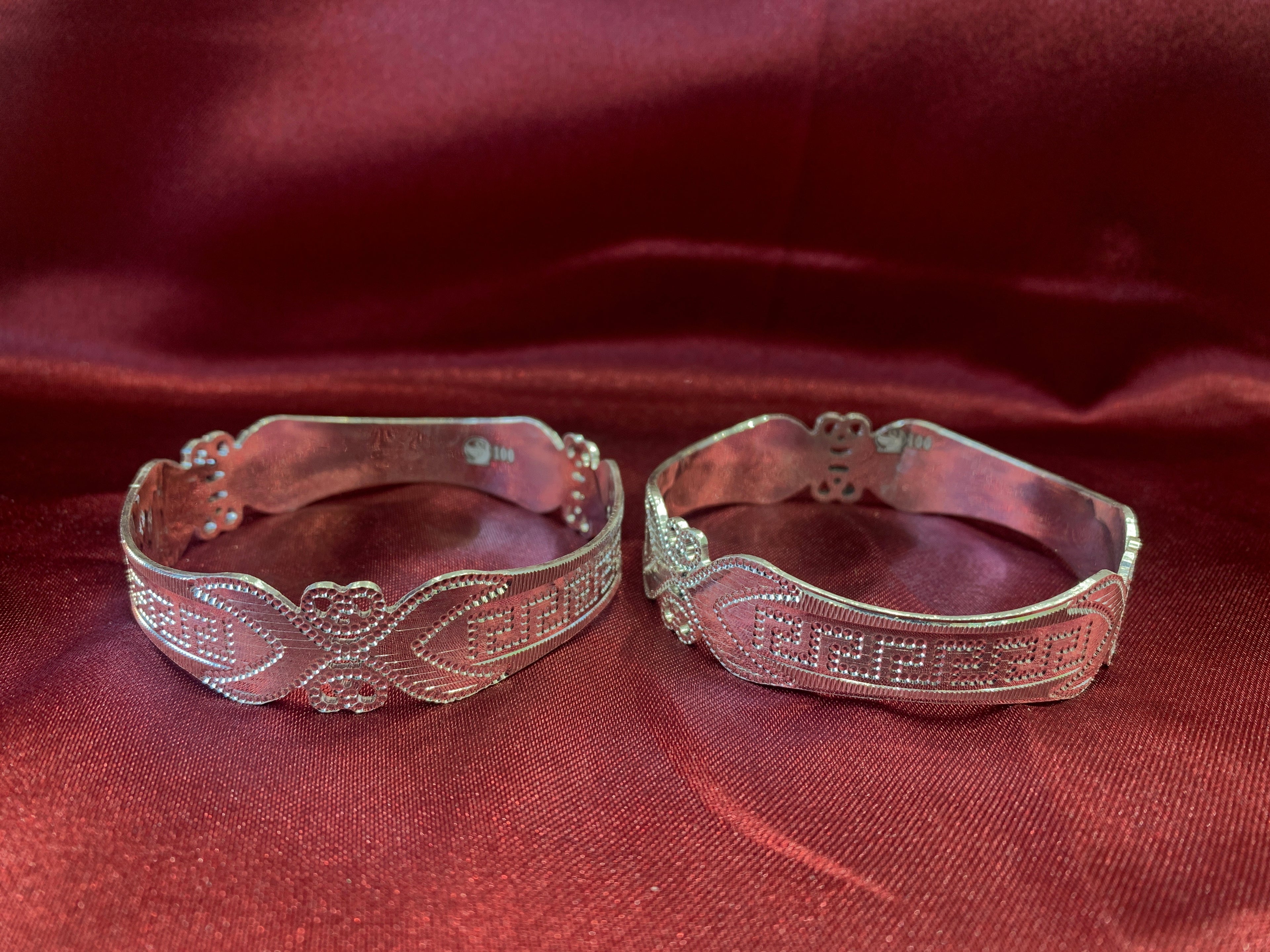 Traditional silver bangles B2