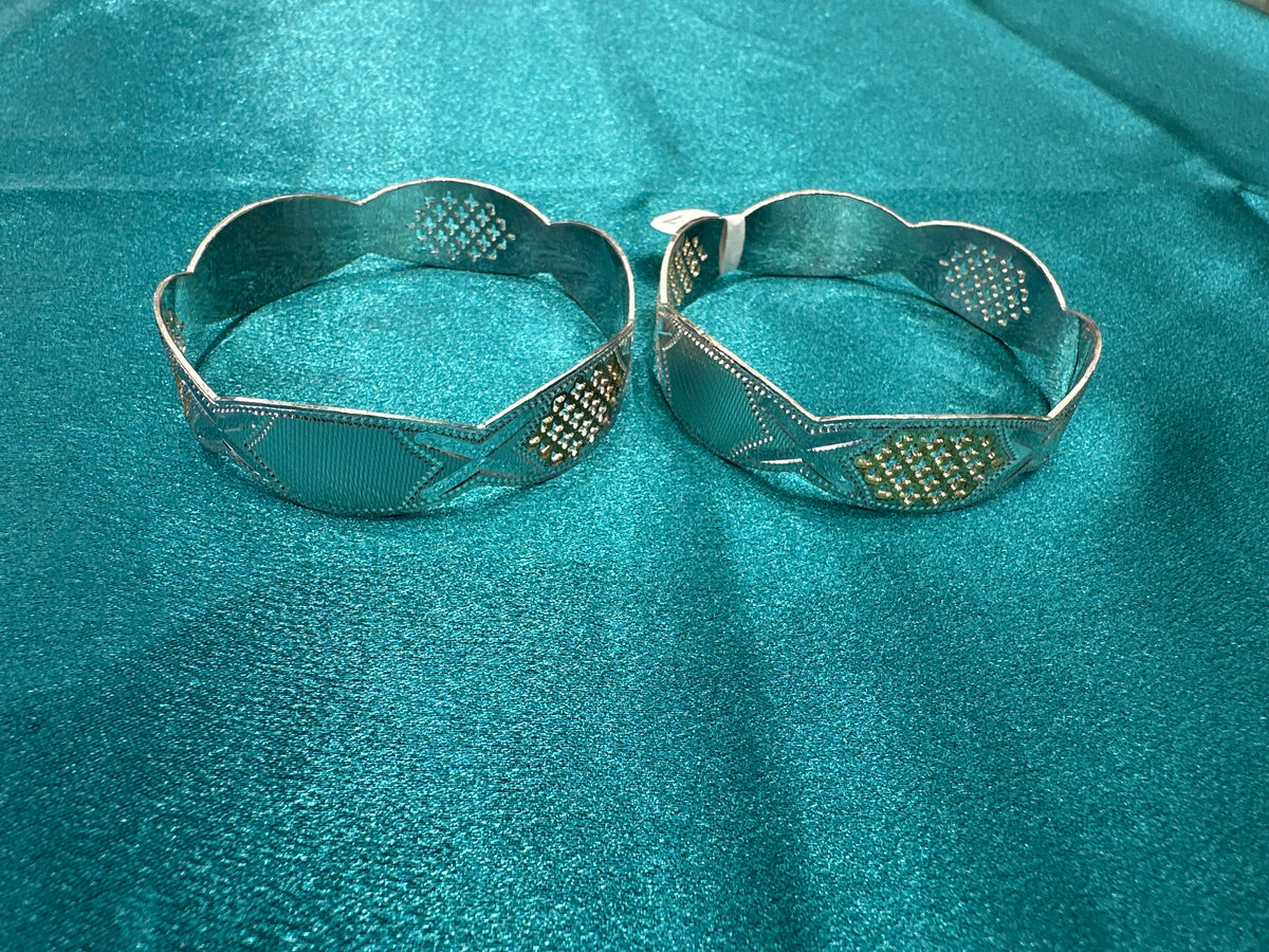 Designer Silver Bangles