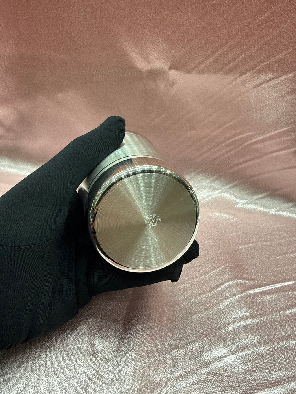 Heavy weight plain silver glass