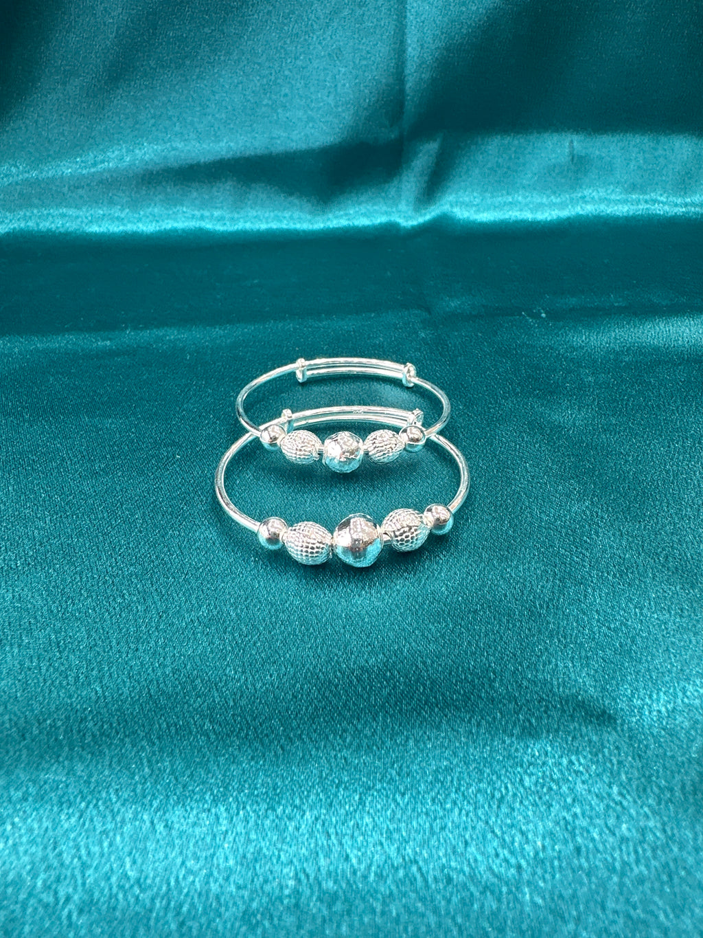 Fancy Silver baby bangles