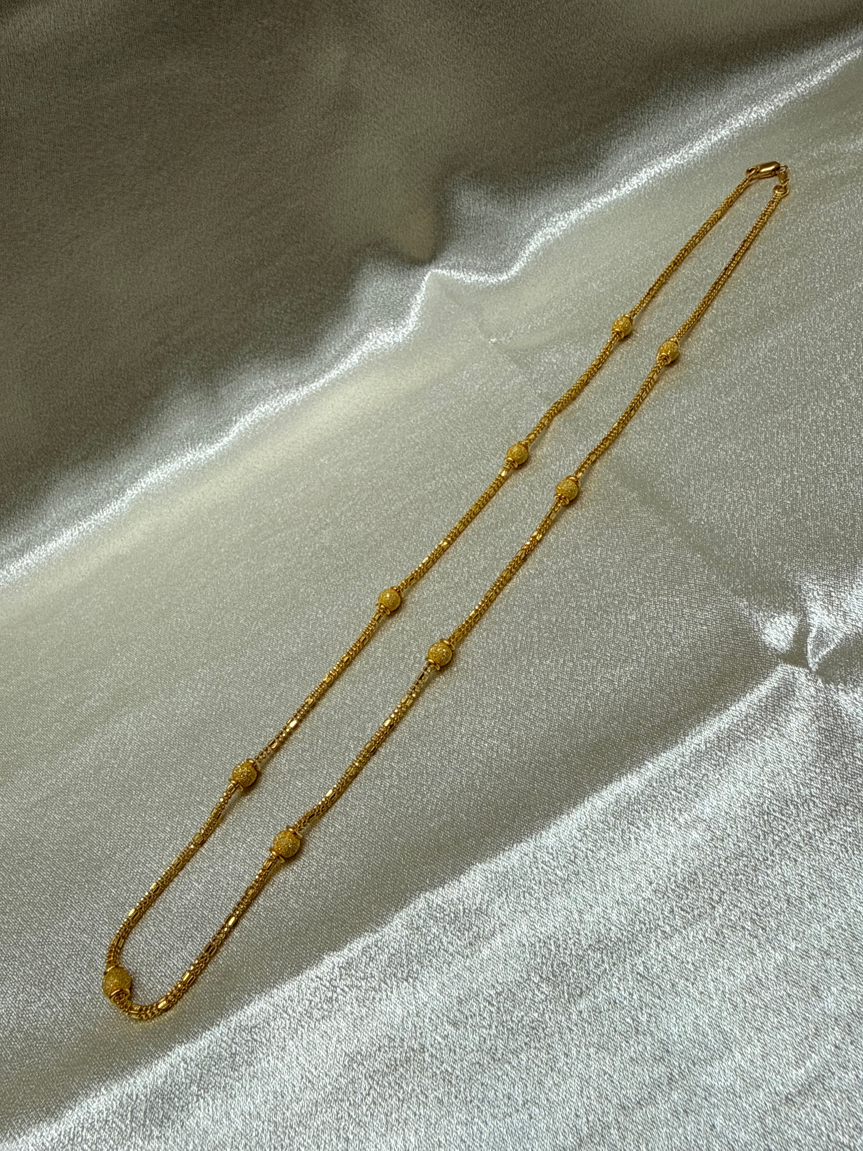 22K Gold Chain (Bead Design)