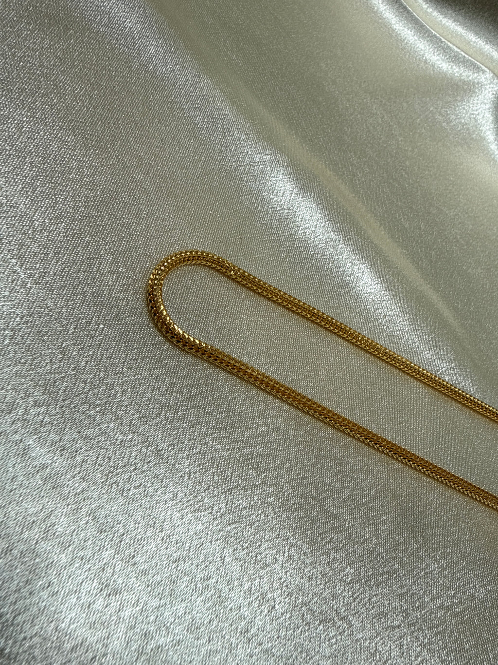 22K Gold Chain (Round Box Foxtail Design)