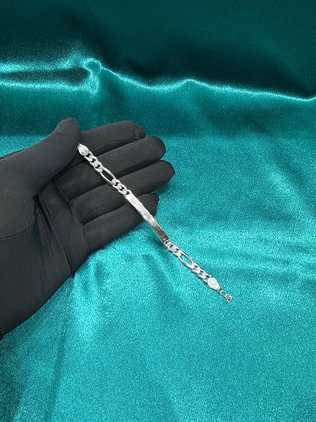 Kids Plate Figoro Link Silver 925 Bracelet (6mm)