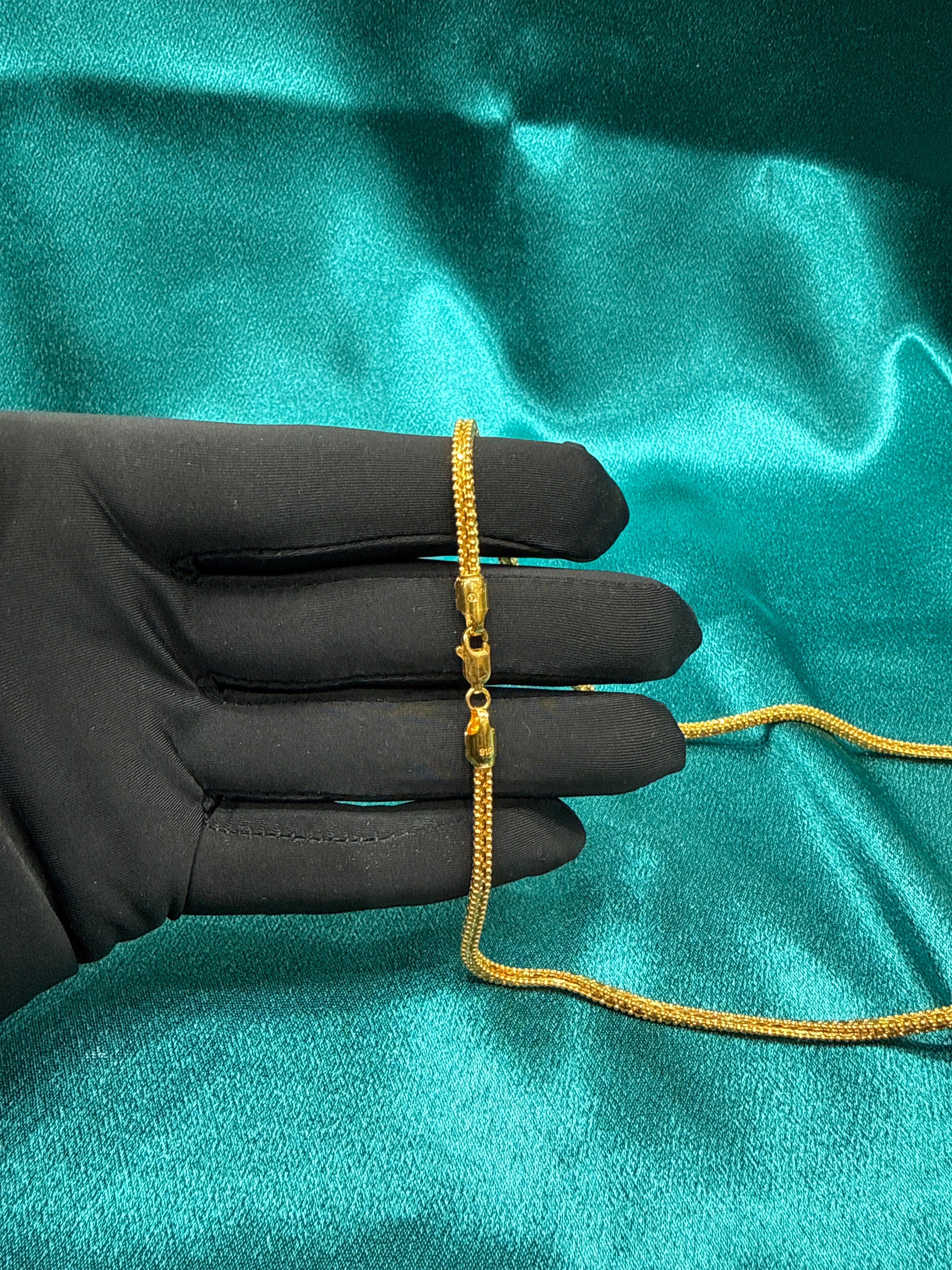 22K Gold Chain (Popcorn Design)