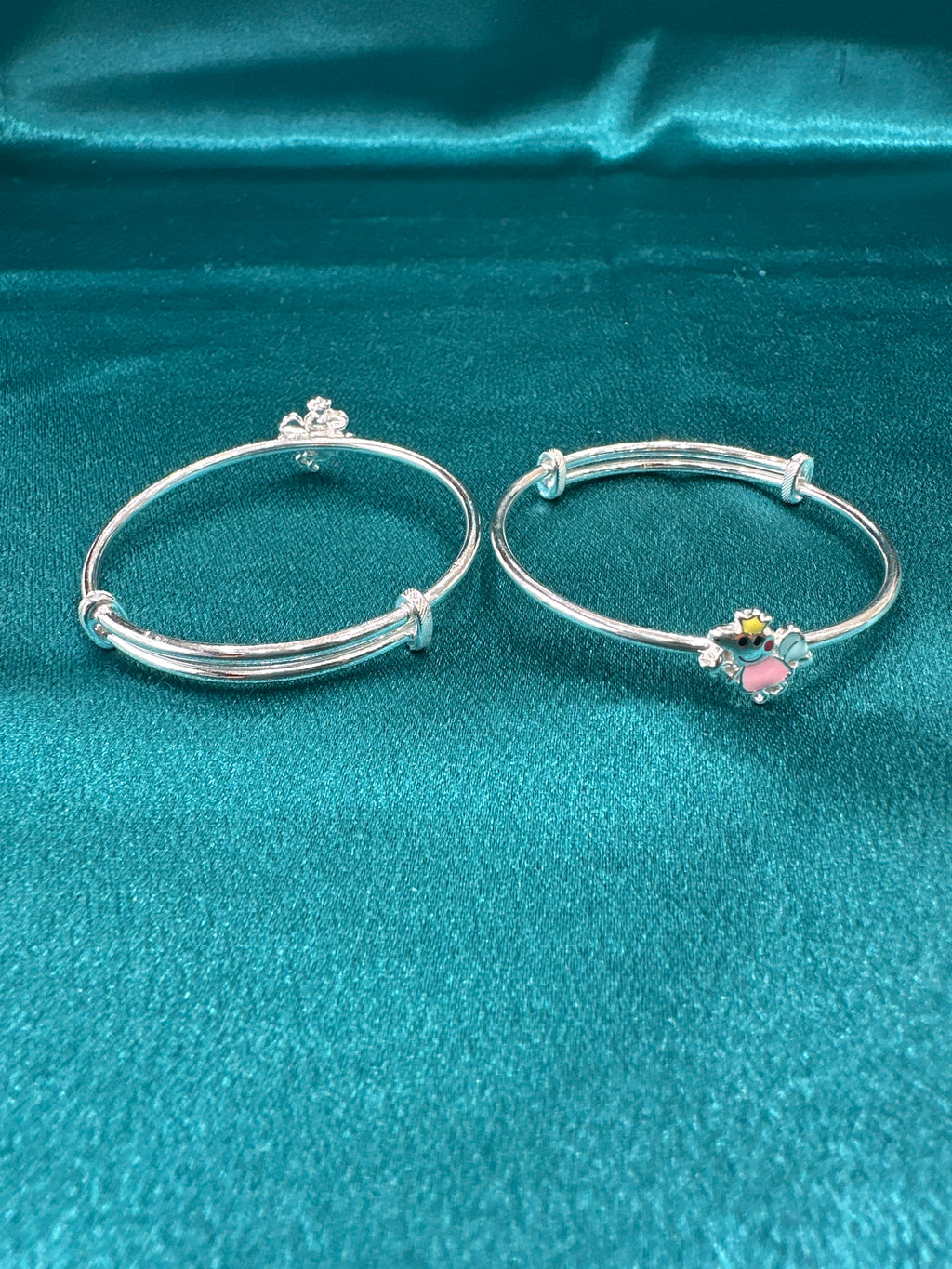 Fancy Silver baby bangles