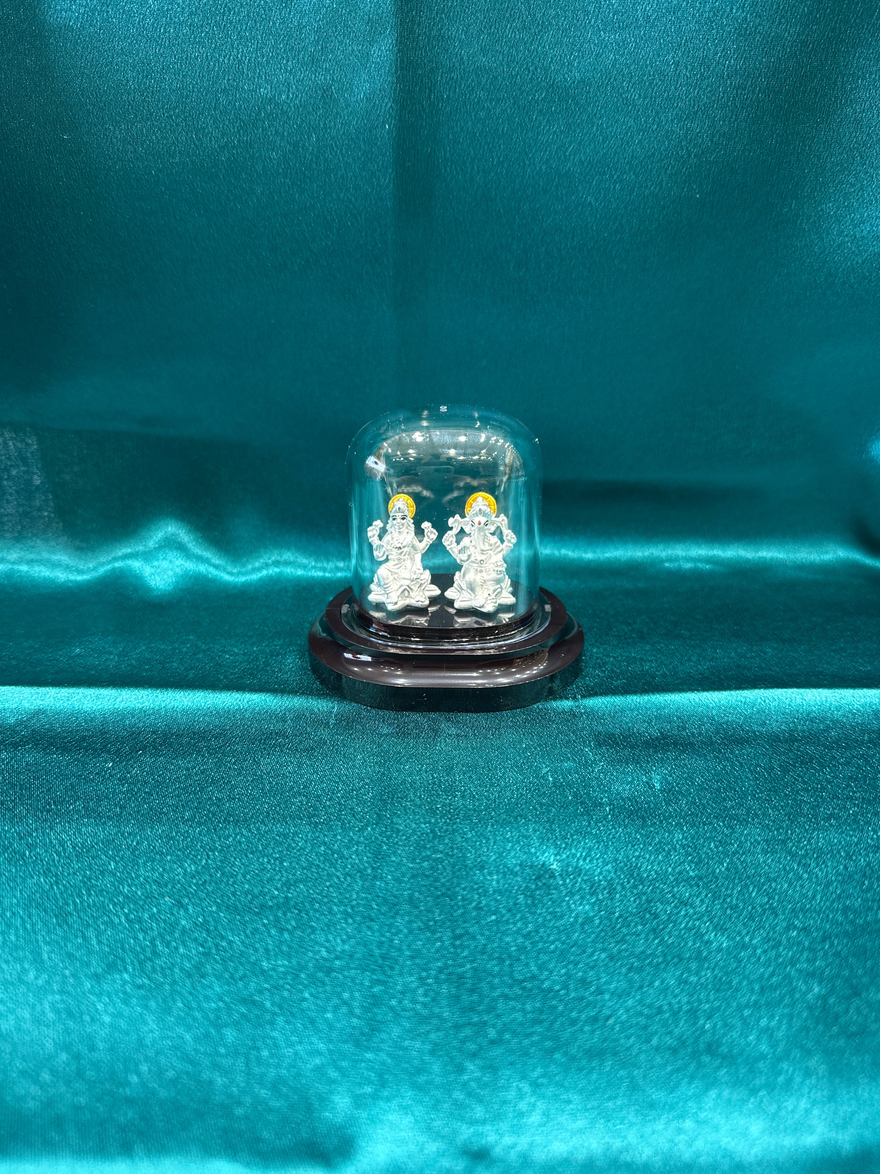 Pure Silver Lakshmi Ganesh ji Idol (Murti)