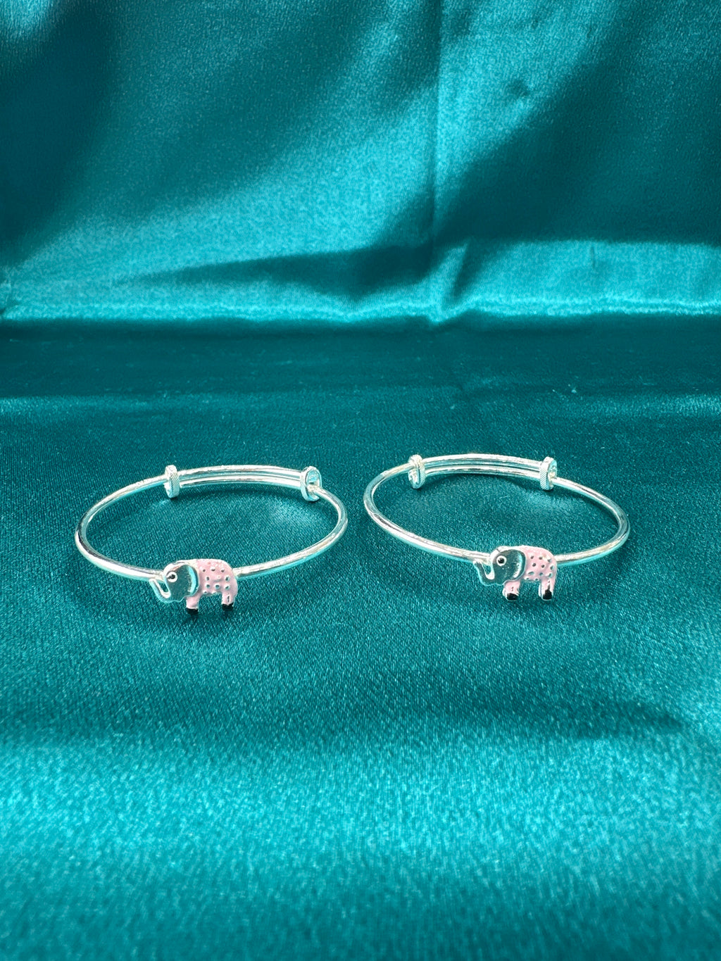 Fancy Silver baby bangles